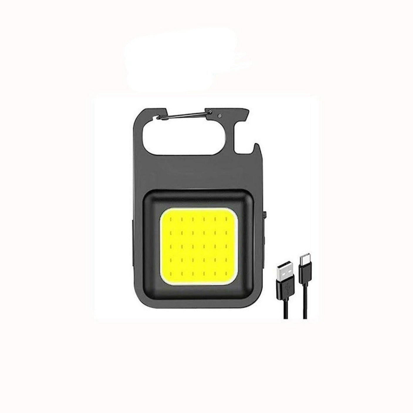 Cob Rechargeable Keychain Light - 2 - Black