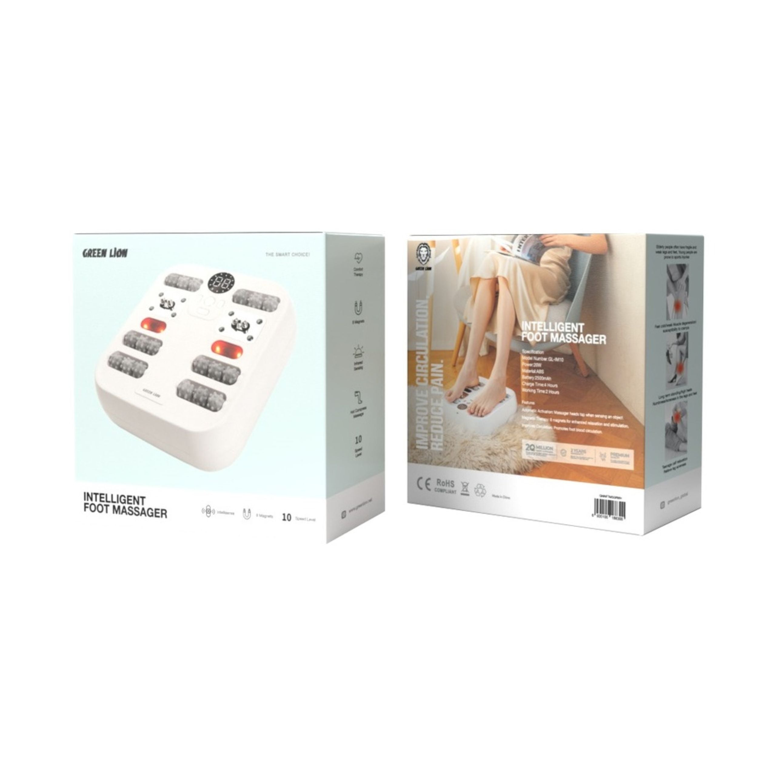 Green Lion Intelligent Foot Massager - White