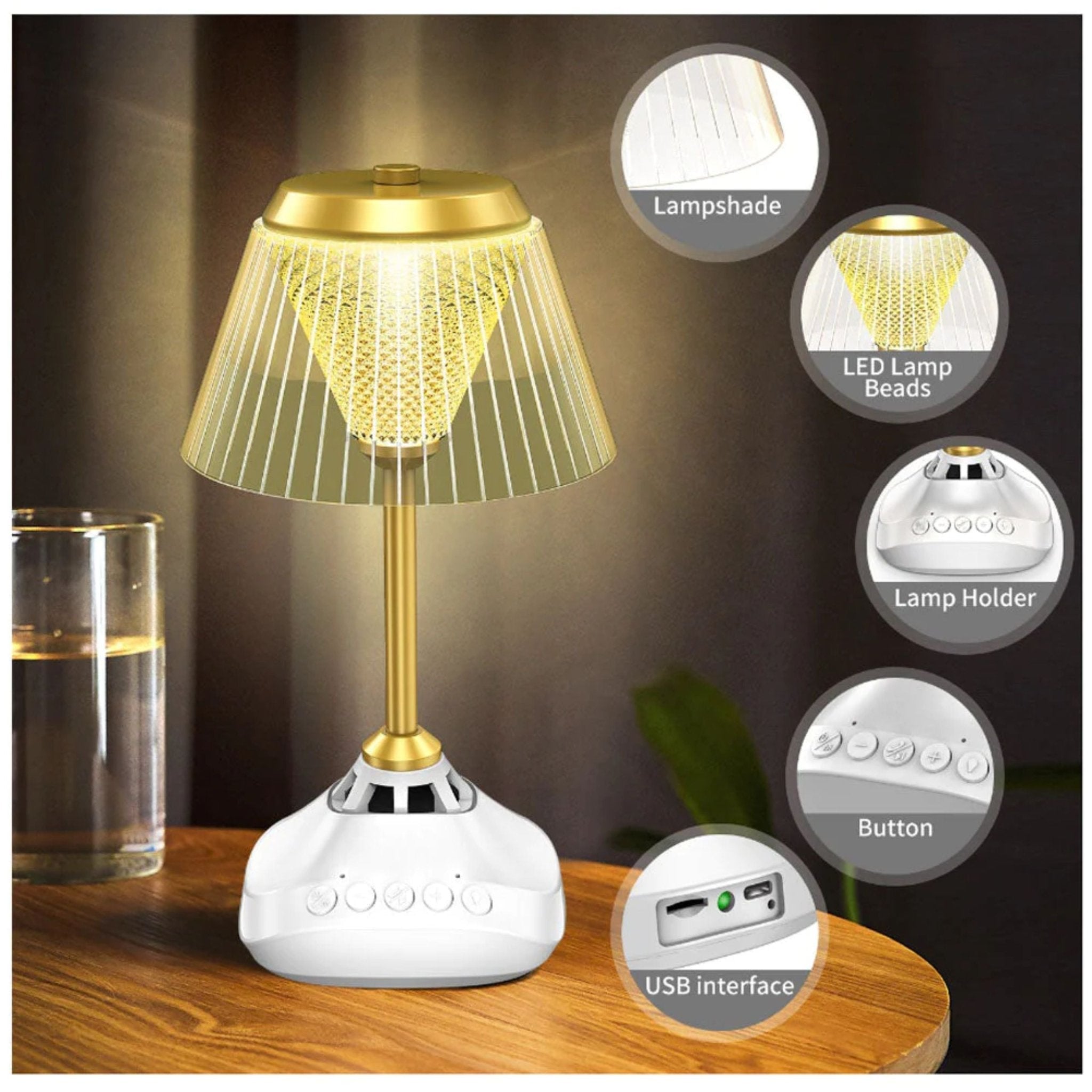 Desk Lamp Quran Speaker-2 SQ-918 - White