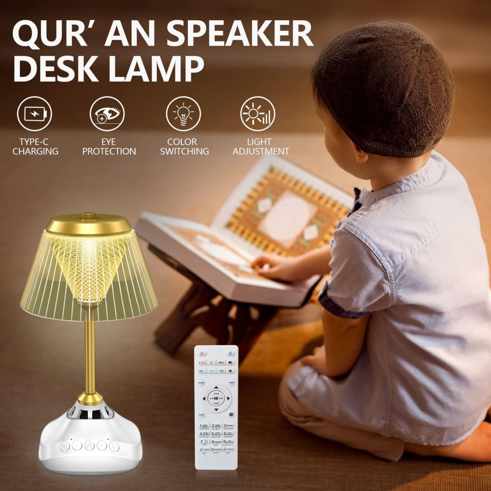 Desk Lamp Quran Speaker-2 SQ-918 - White