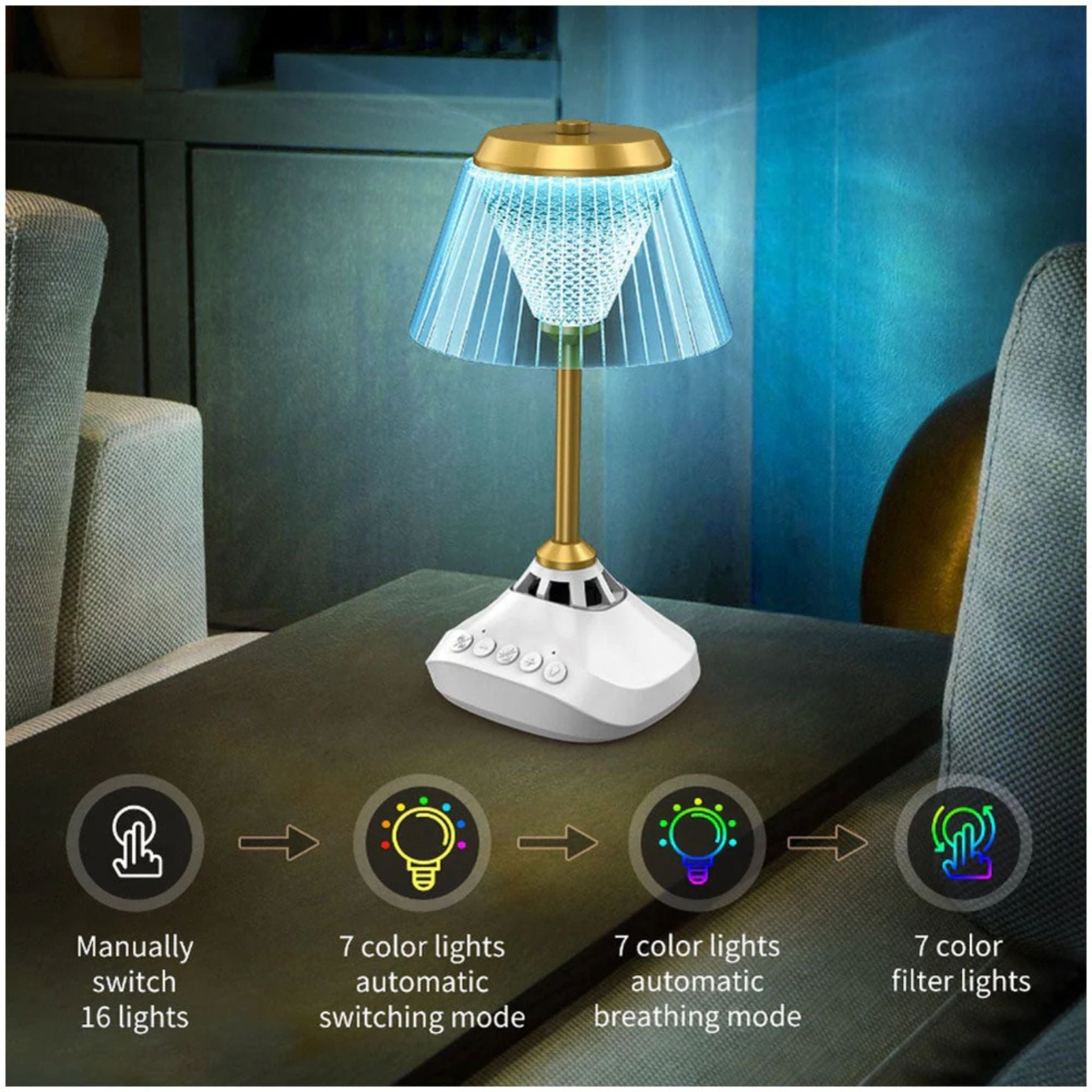 Desk Lamp Quran Speaker-2 SQ-918 - White