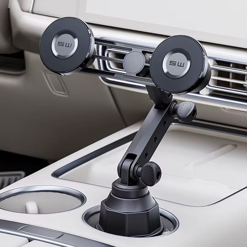 Dual Magnetic Cup Holder - Black