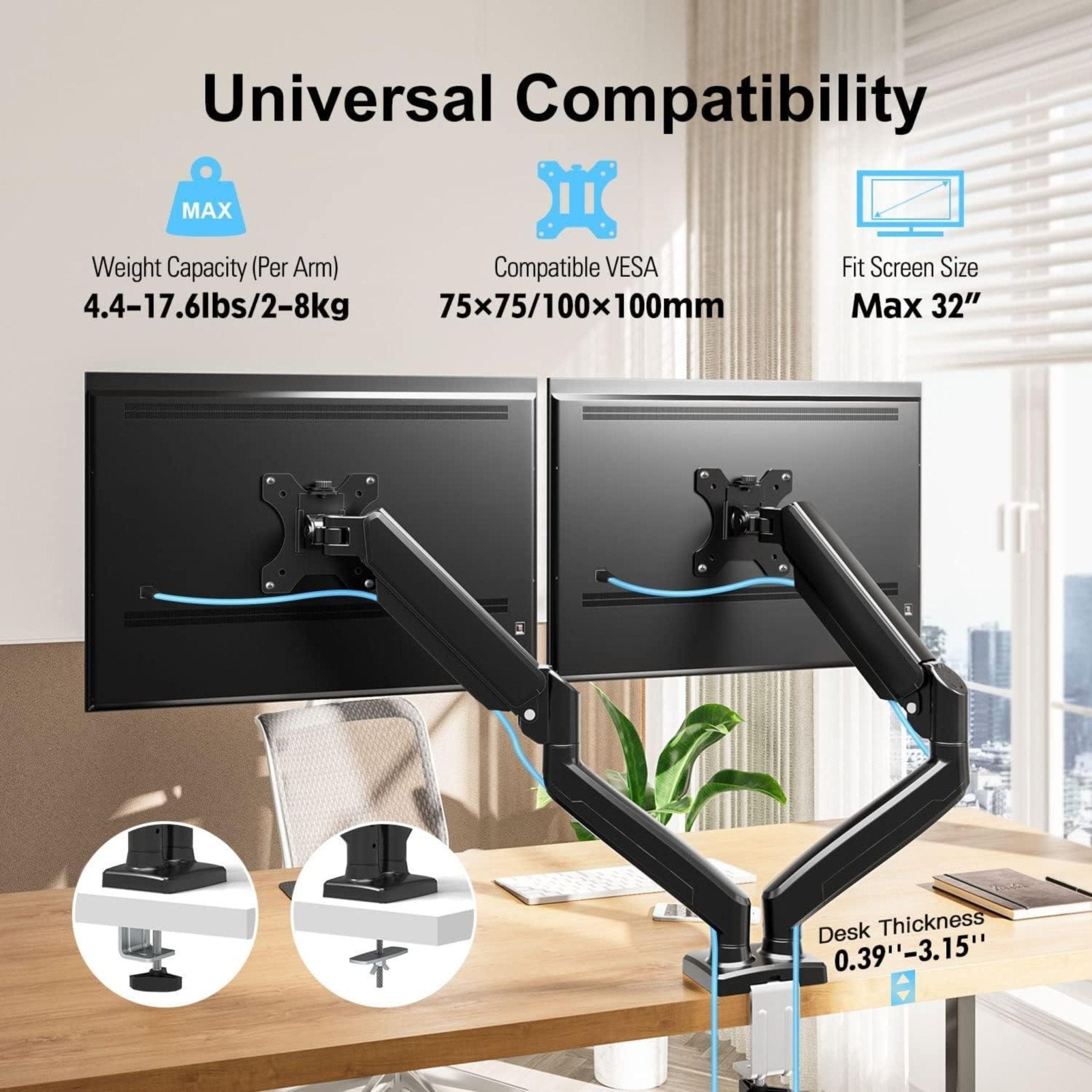 Dual Monitor Desk Mount M10 - 24