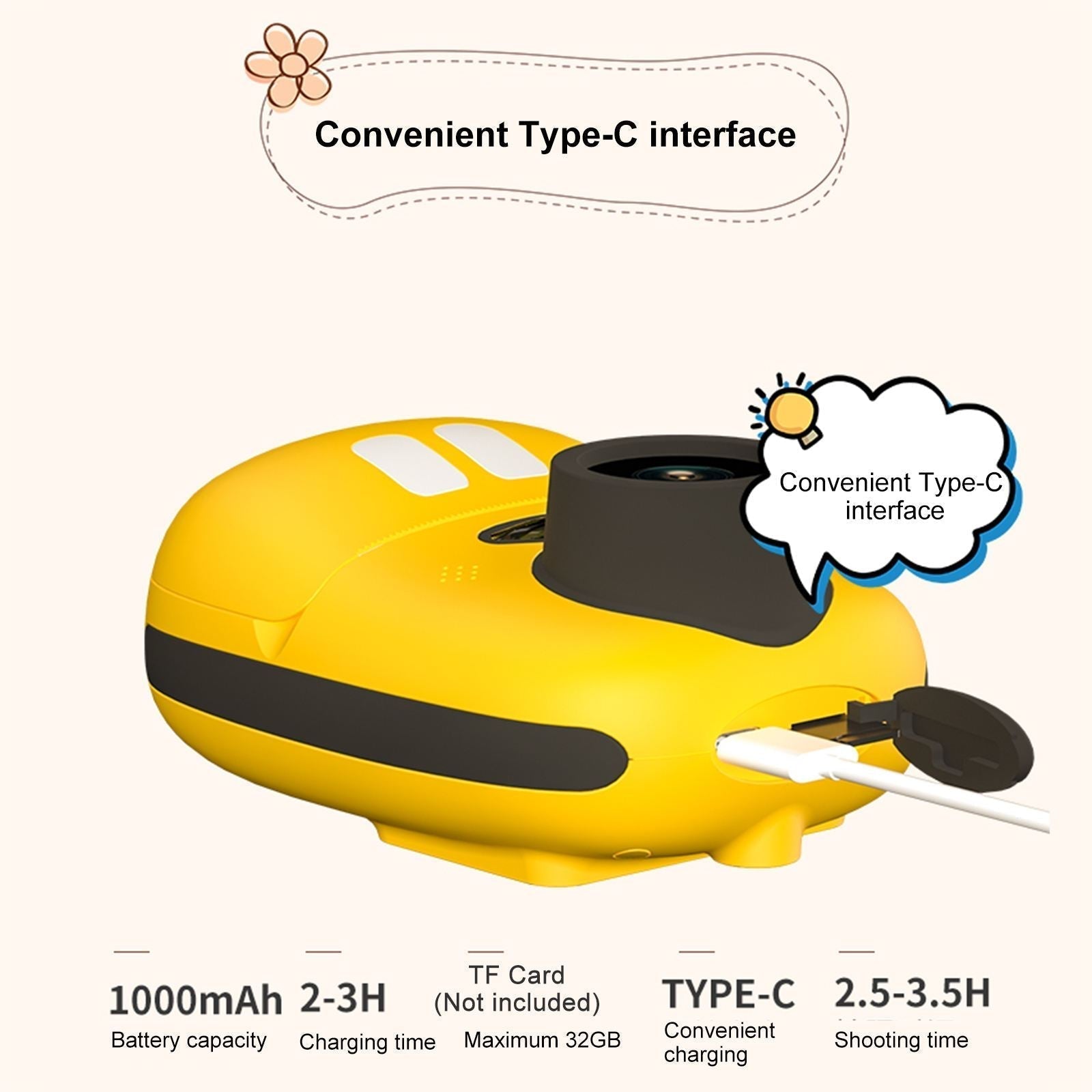 Dudu Print Camera (Yellow)