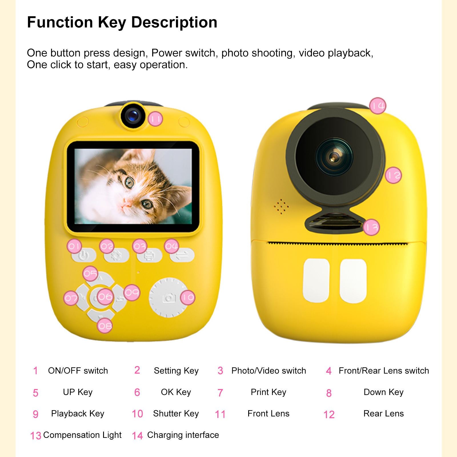 Dudu Print Camera (Yellow)