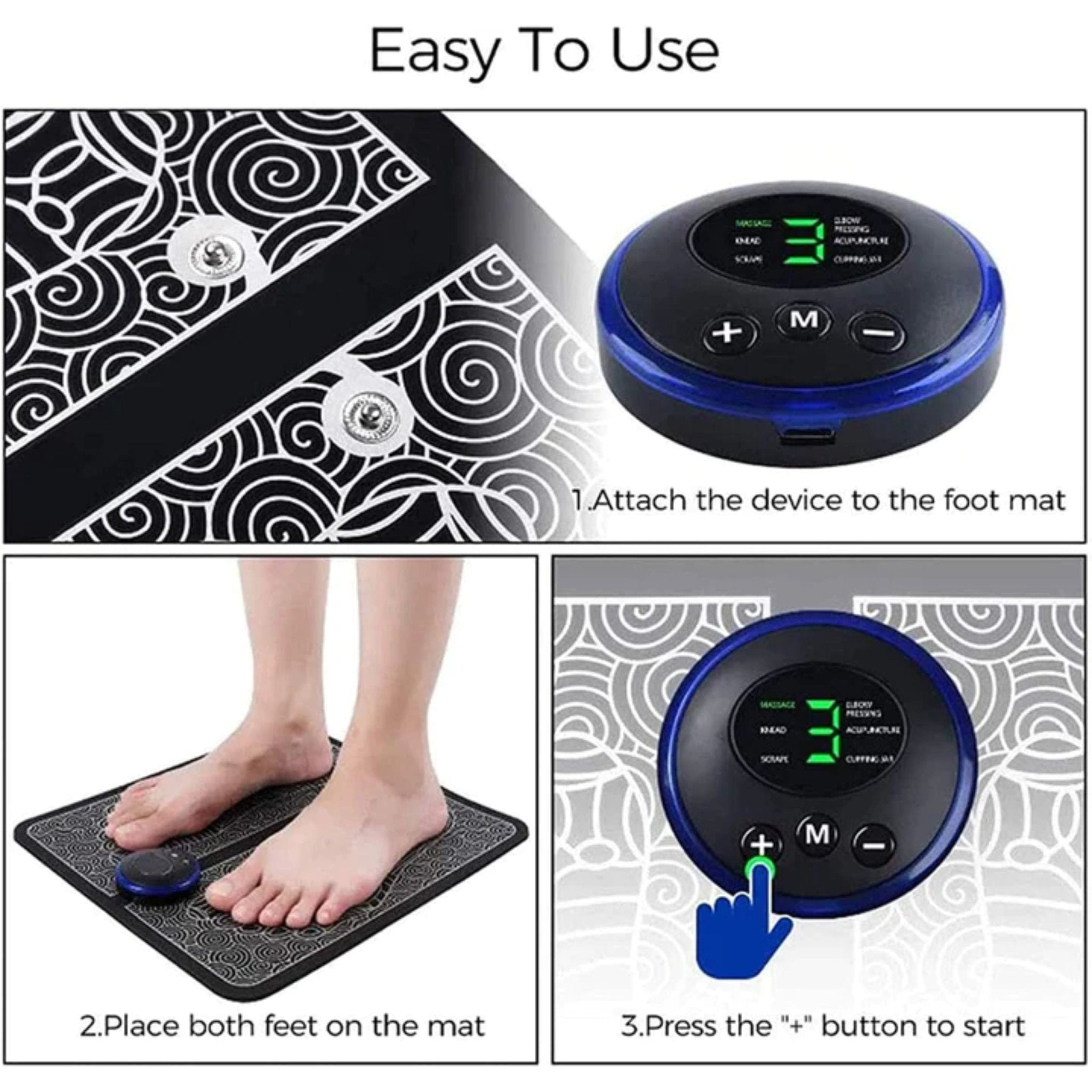 EMS Electric Foot Massager - Black