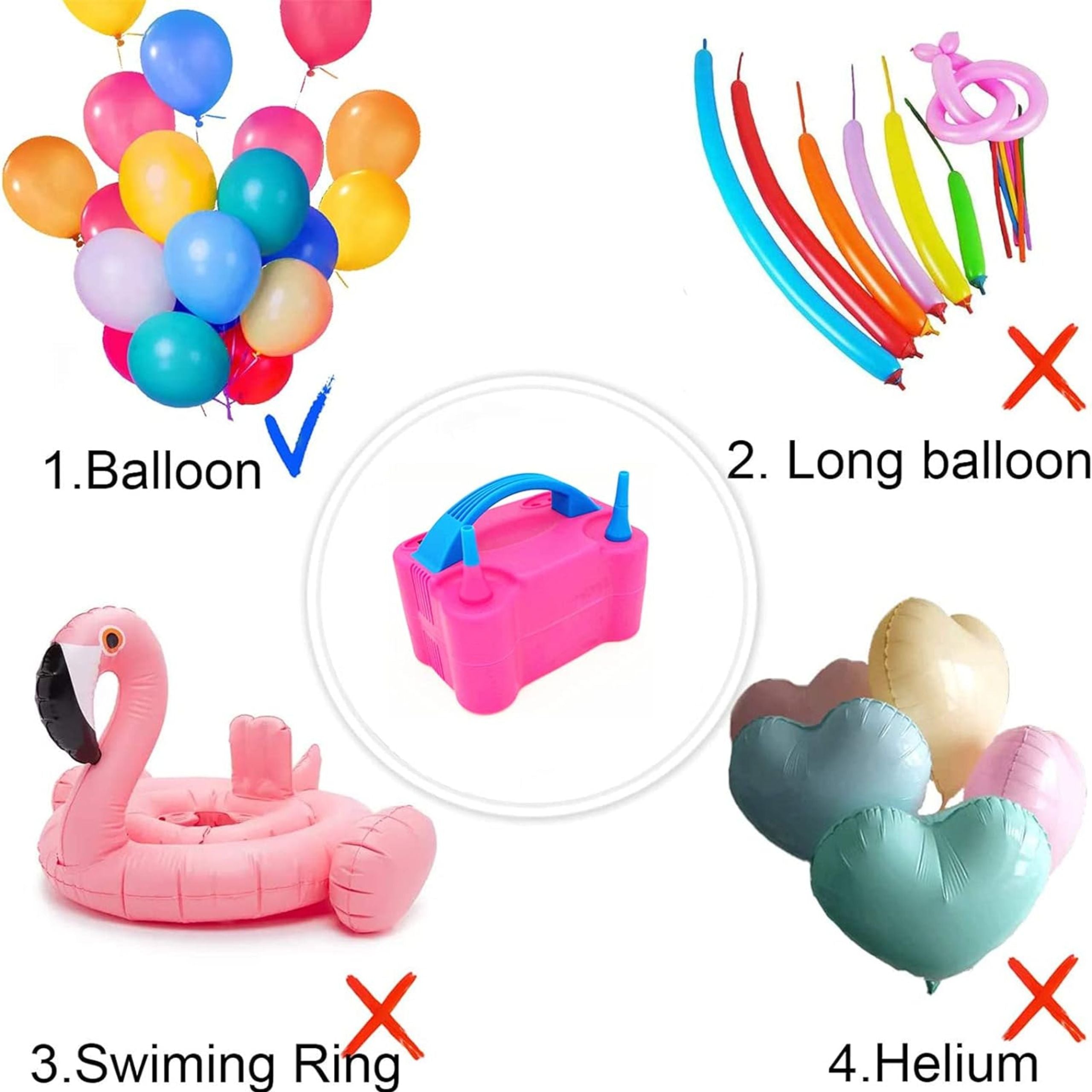 Electric Inflatable Balloon 220v Air Pump 73005 - Pink