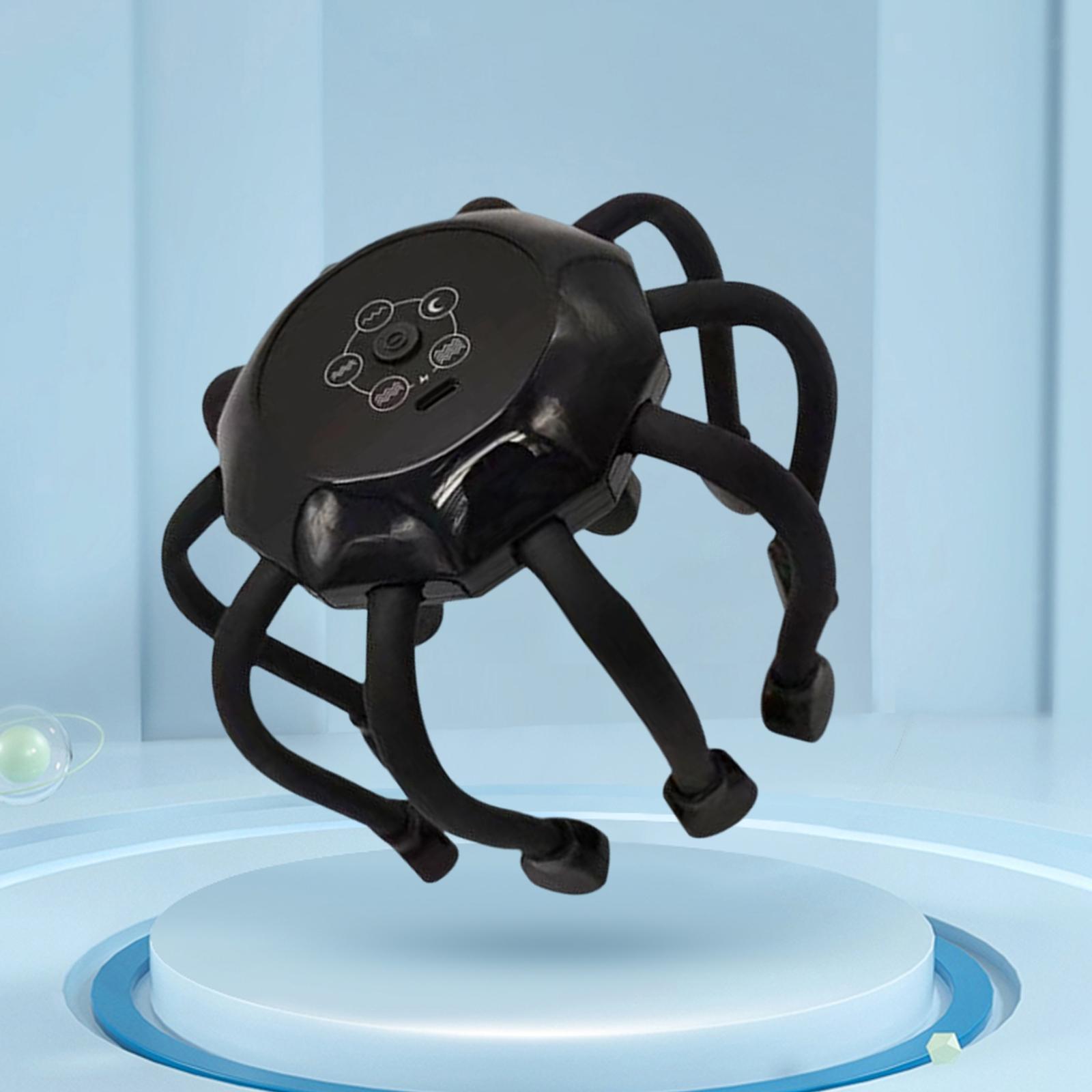 Electric Vibration Octopus Head Massager - Black