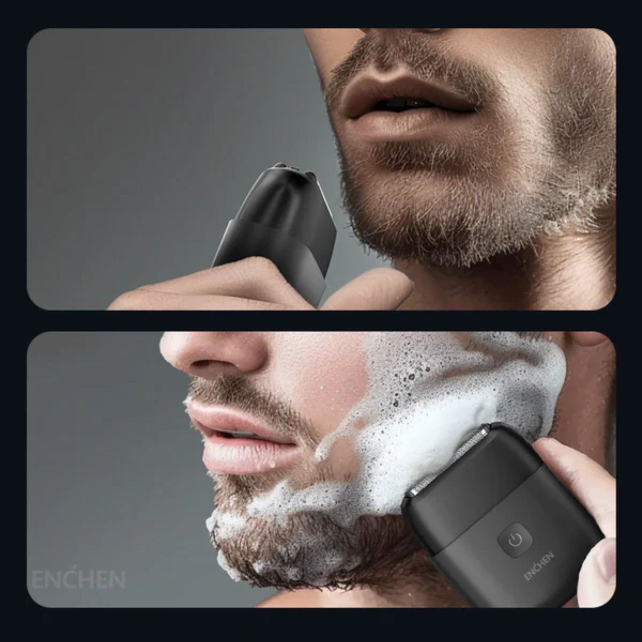 Enchen MS002 Small Compact Waterproof Travel Beard Shaver - Black