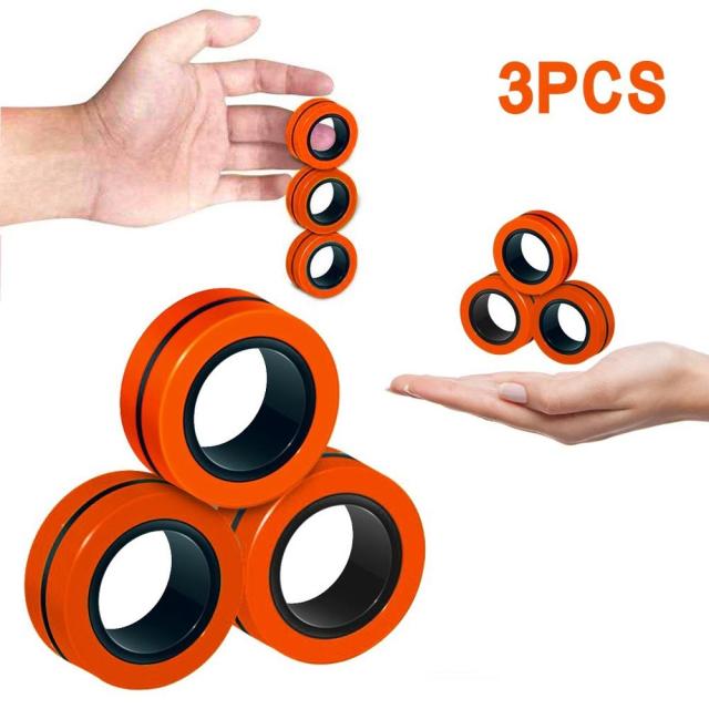 FinGears Magnetic Rings for Urban Lifestyle - Middle - Orange