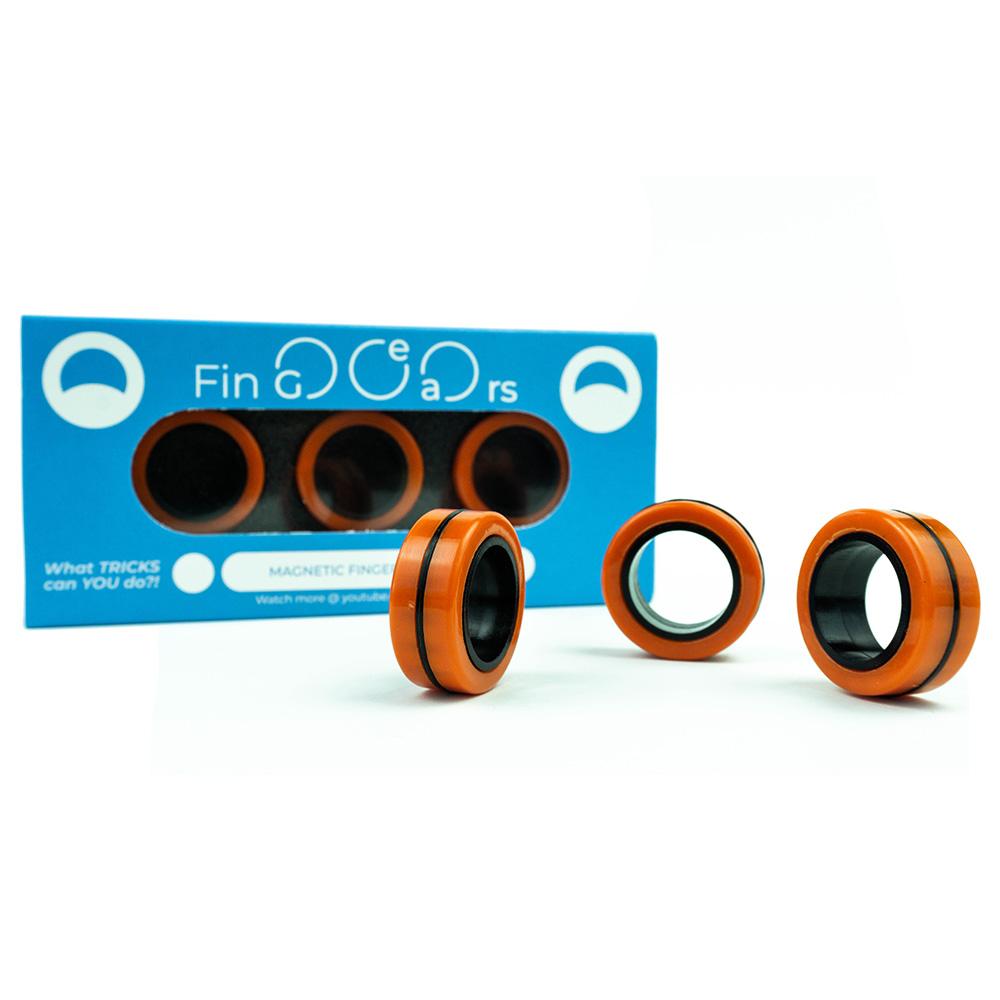 FinGears Magnetic Rings for Urban Lifestyle - Middle - Orange