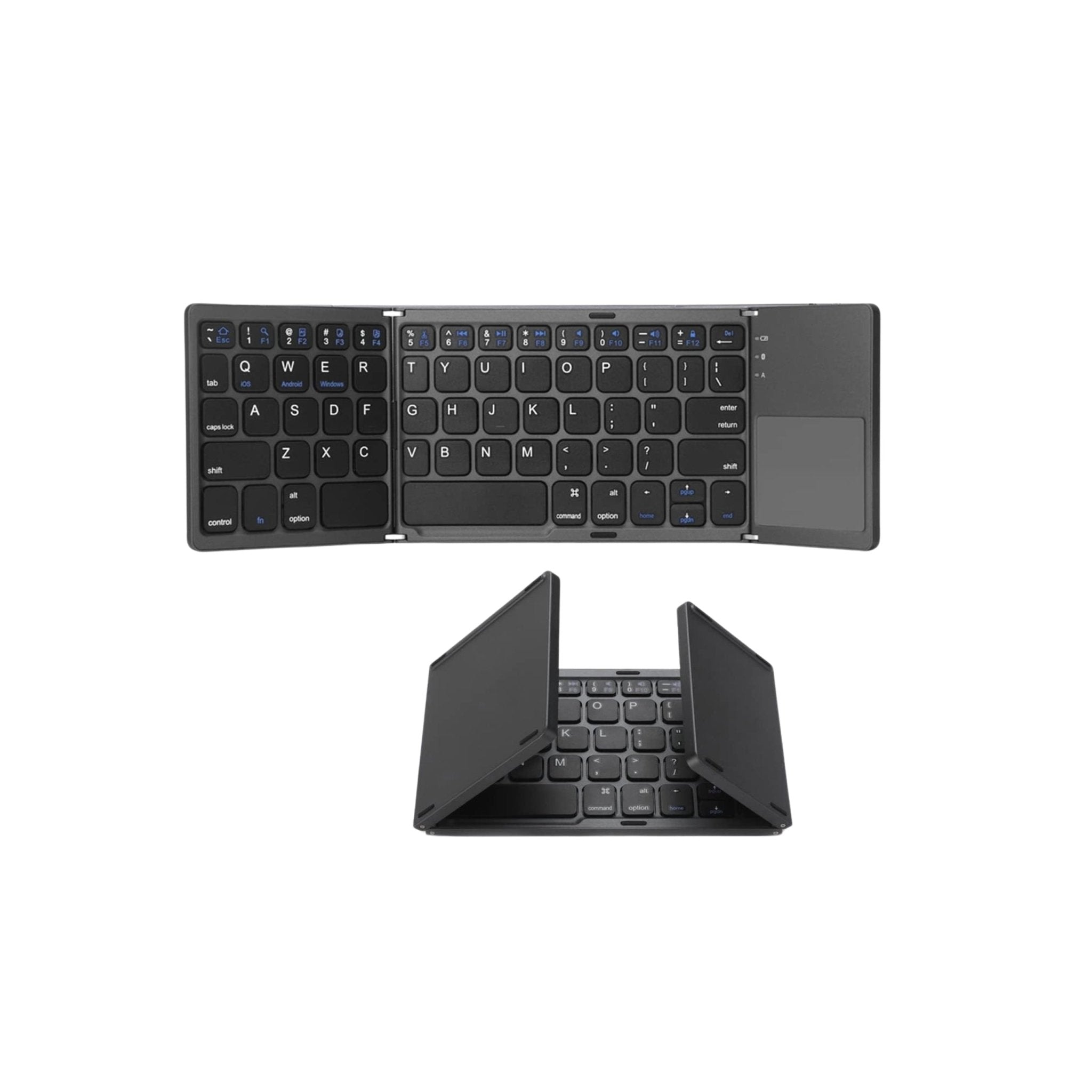 Foldable Bluetooth Keyboard With Touchpad B033 - Black