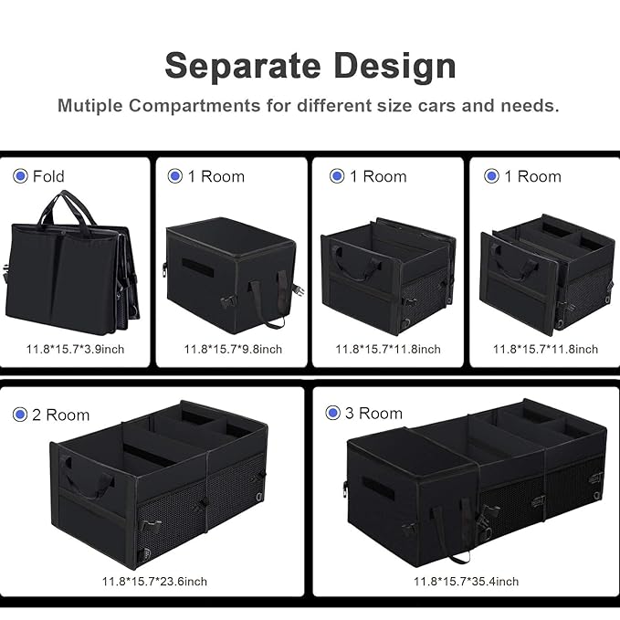 Foldable Organizer Bag - Black