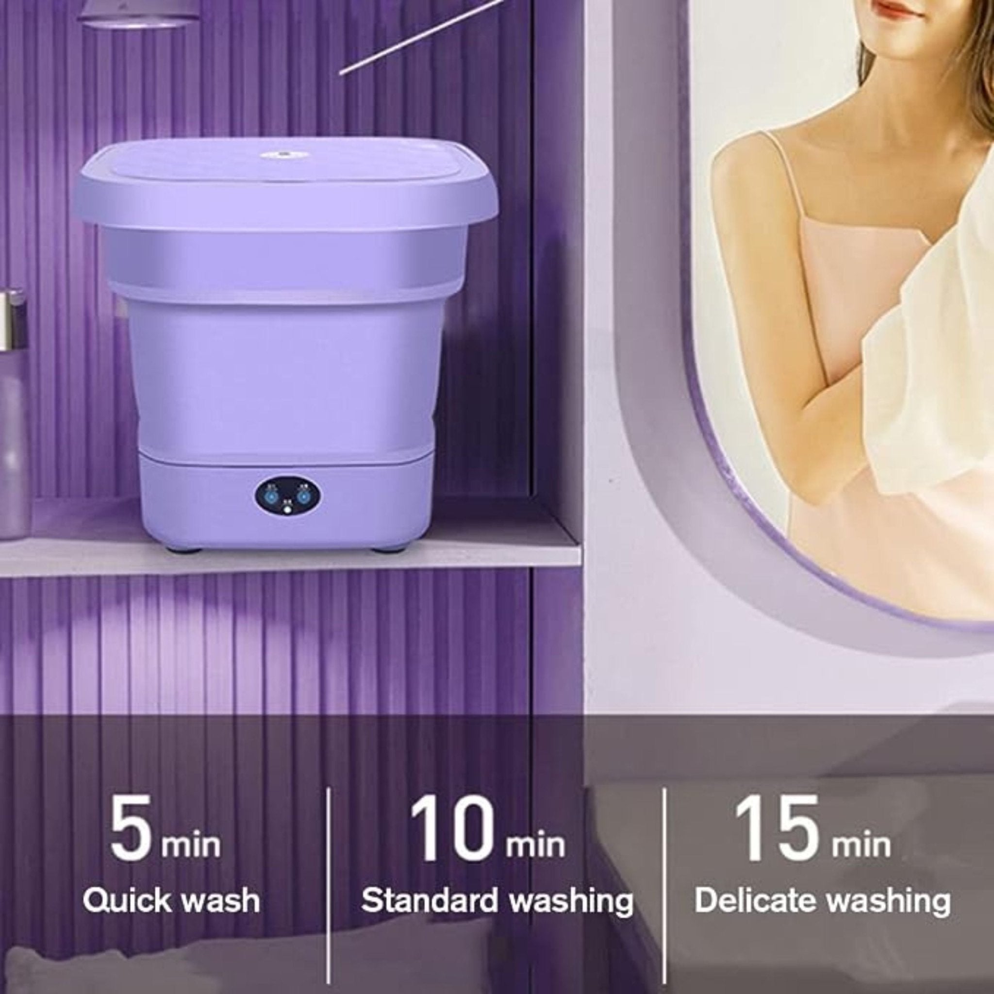 Folding Washing Machine - Yellow