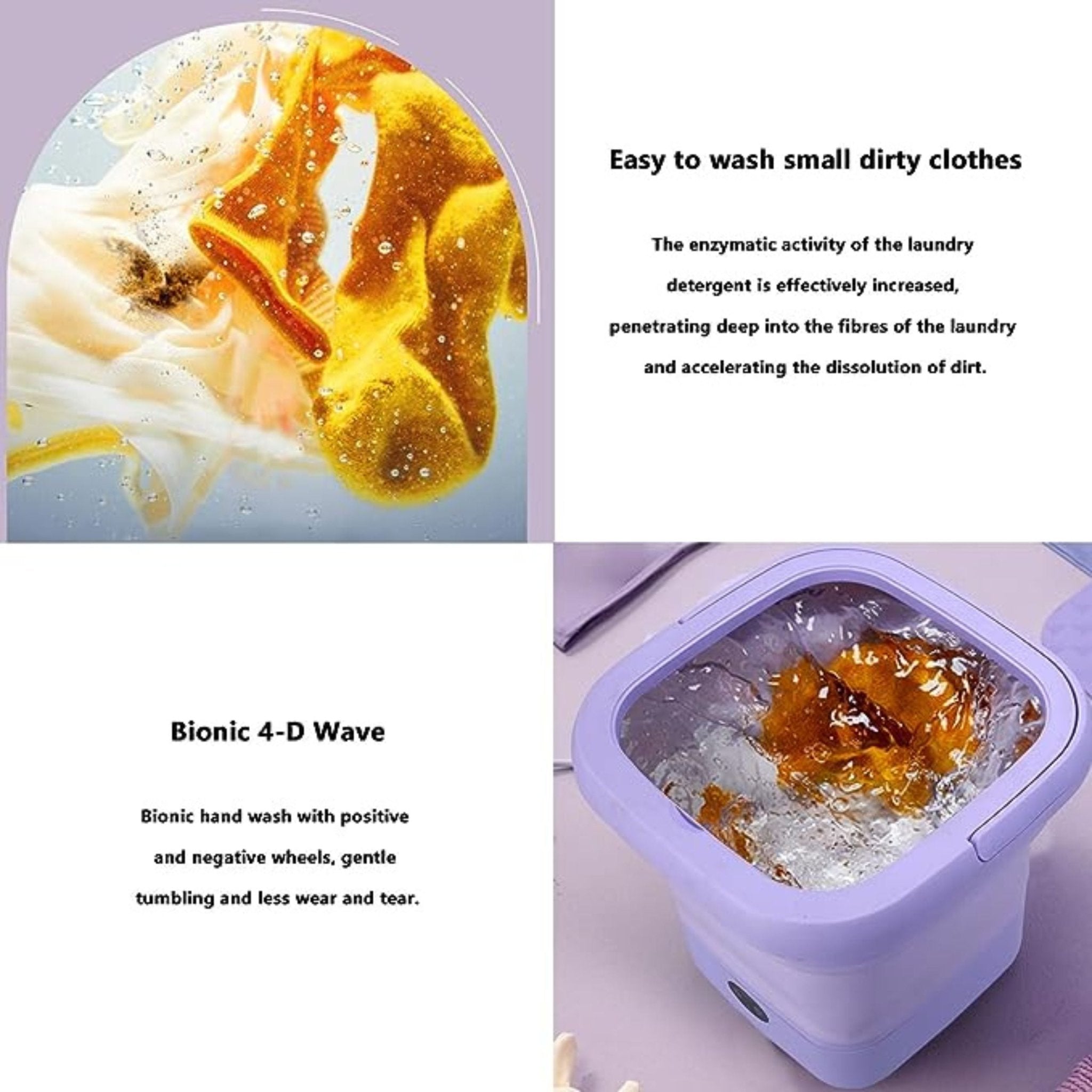 Folding Washing Machine - Yellow