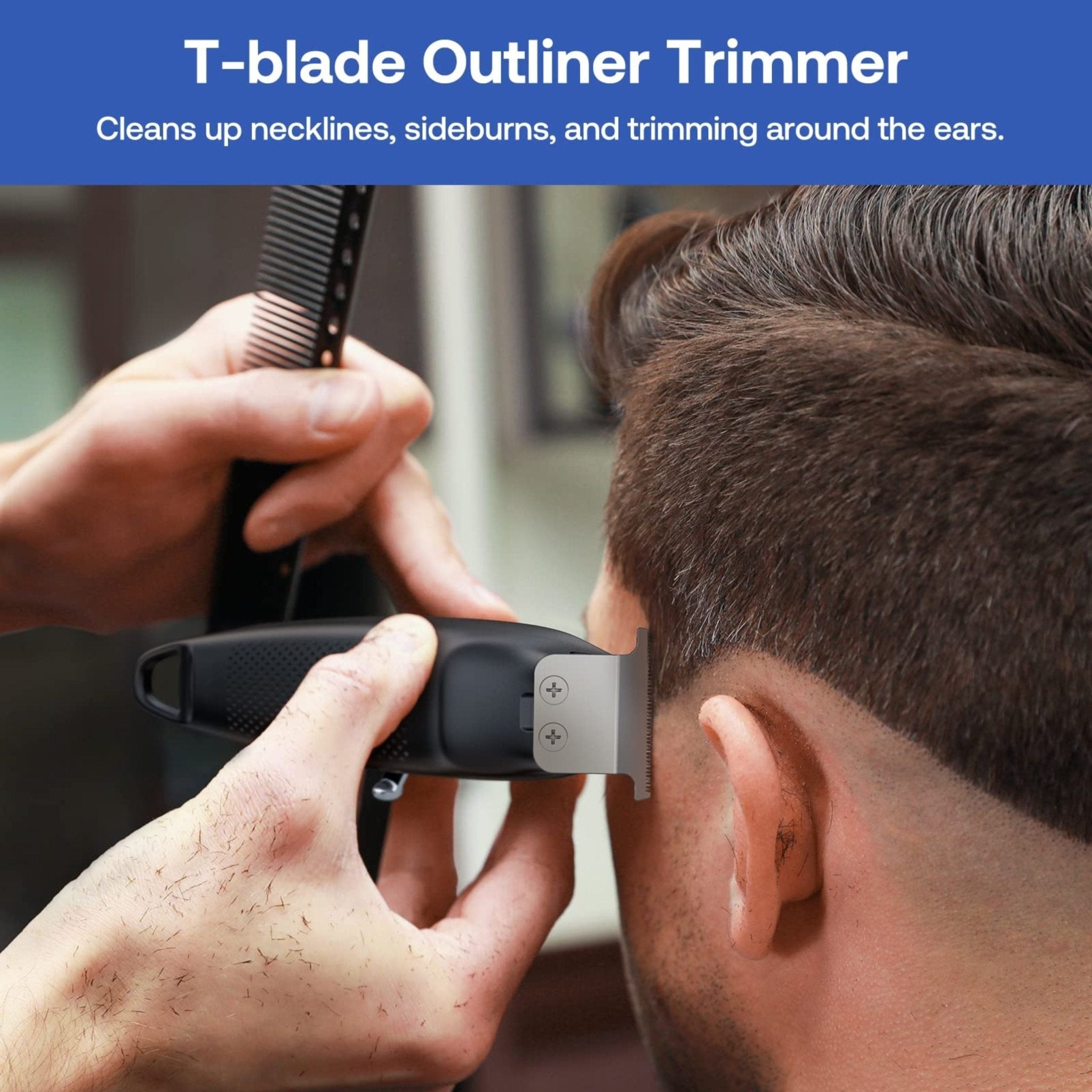 Glaker Professional Hair Clipper and Outline Trimmer Kit K11S + I3F - Black