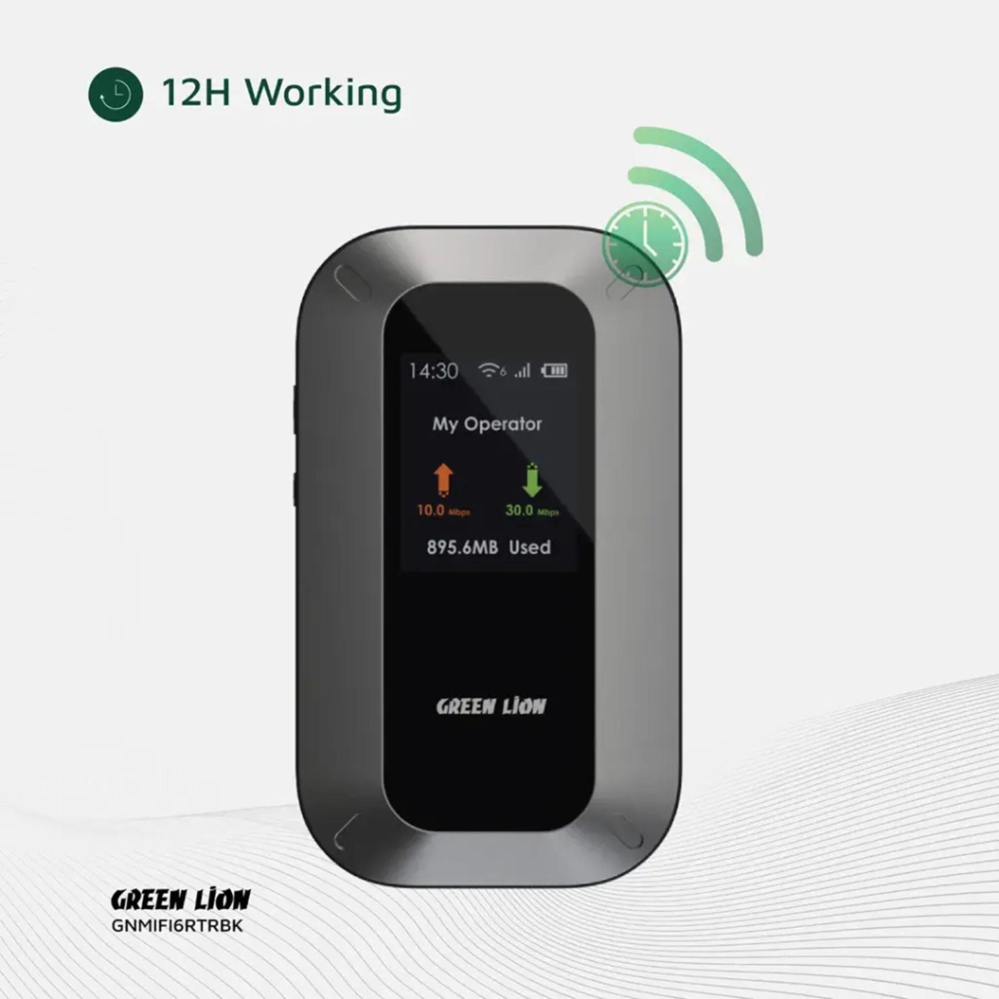 Green Line Mifi Portable Router WiFi 6 4G LTE - Black