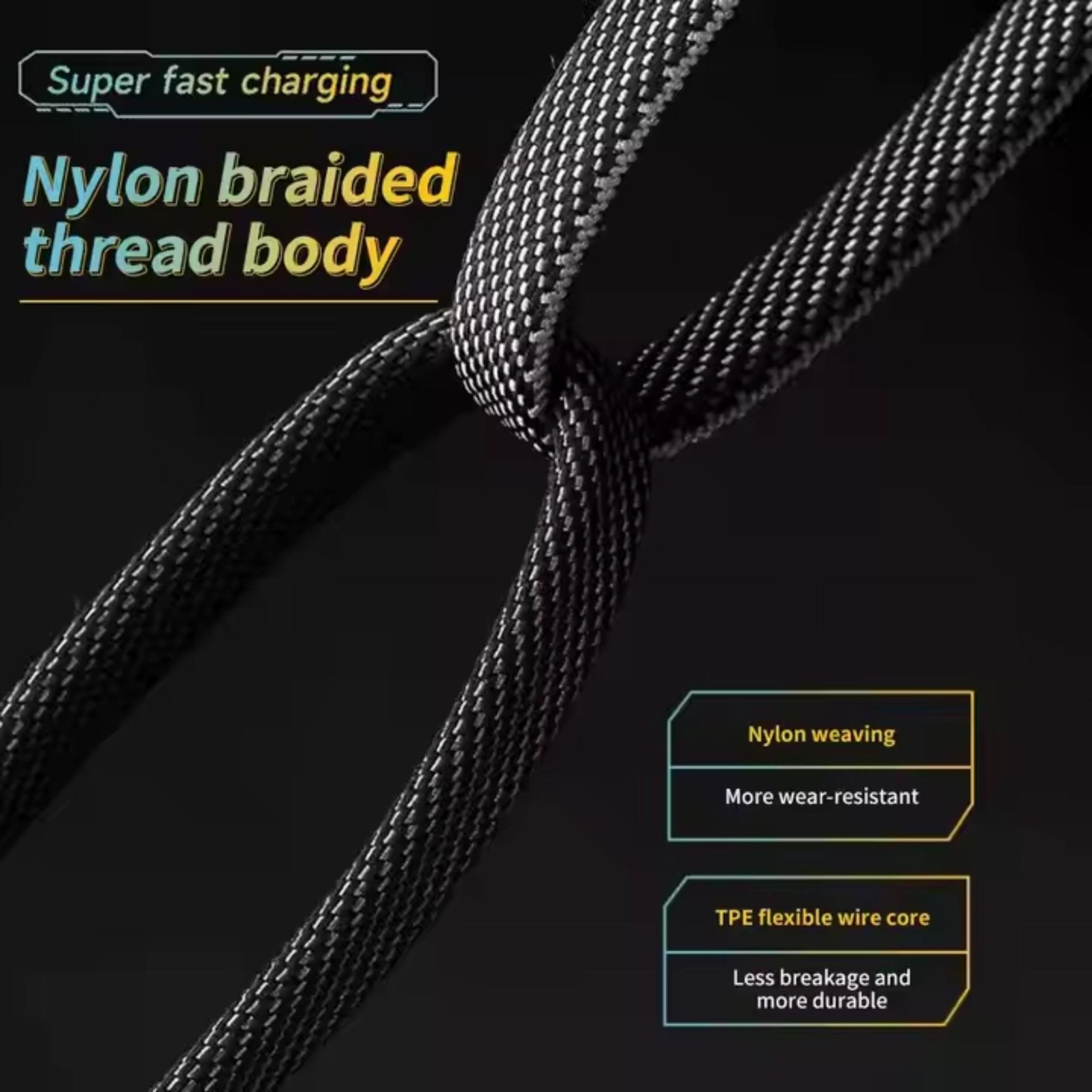 Green Lion 2 in 2 Braided Cable C to C+Lightning and A to C+Lightning 1.2m 65W