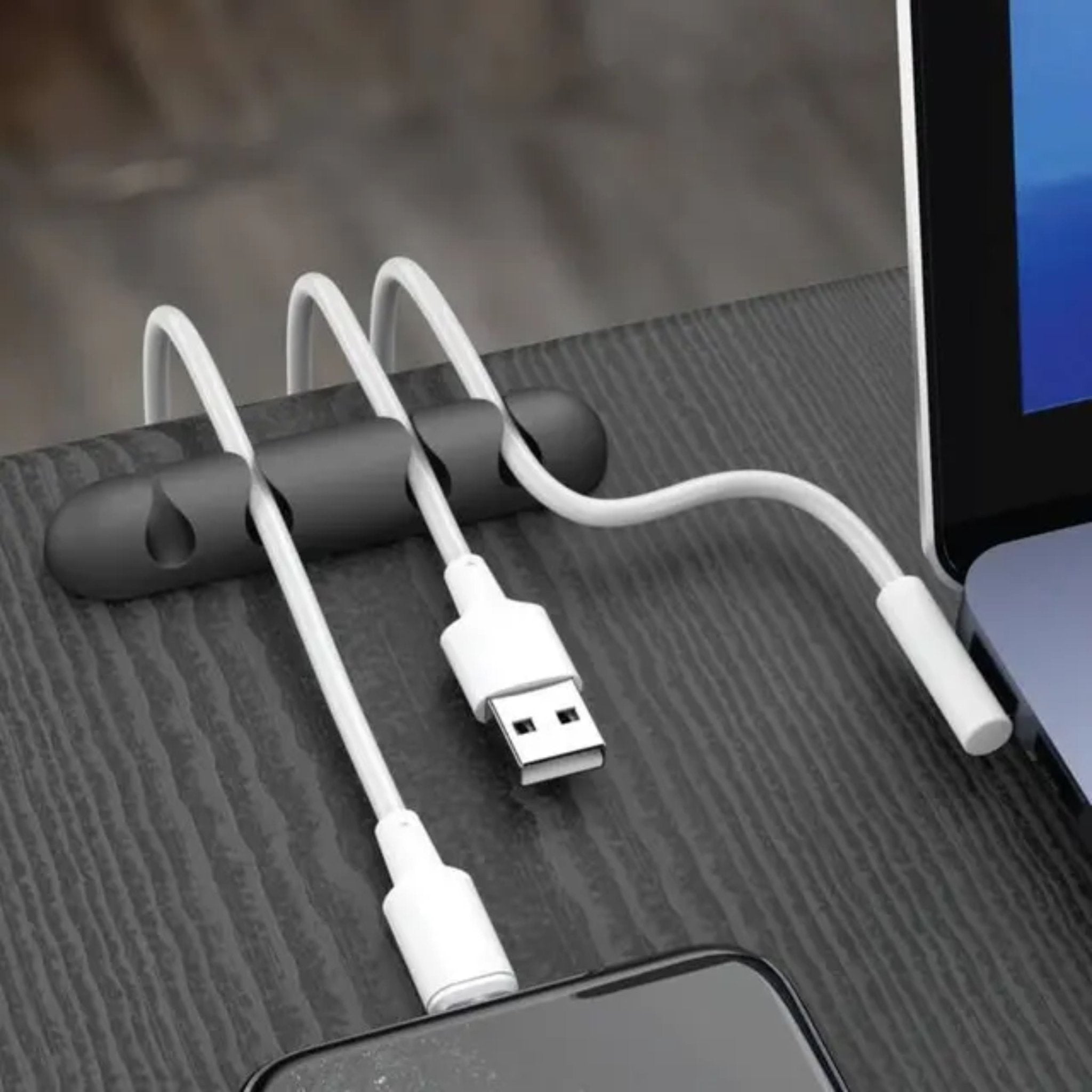 Green Lion - 8 in 1 Cable Organizer - Black