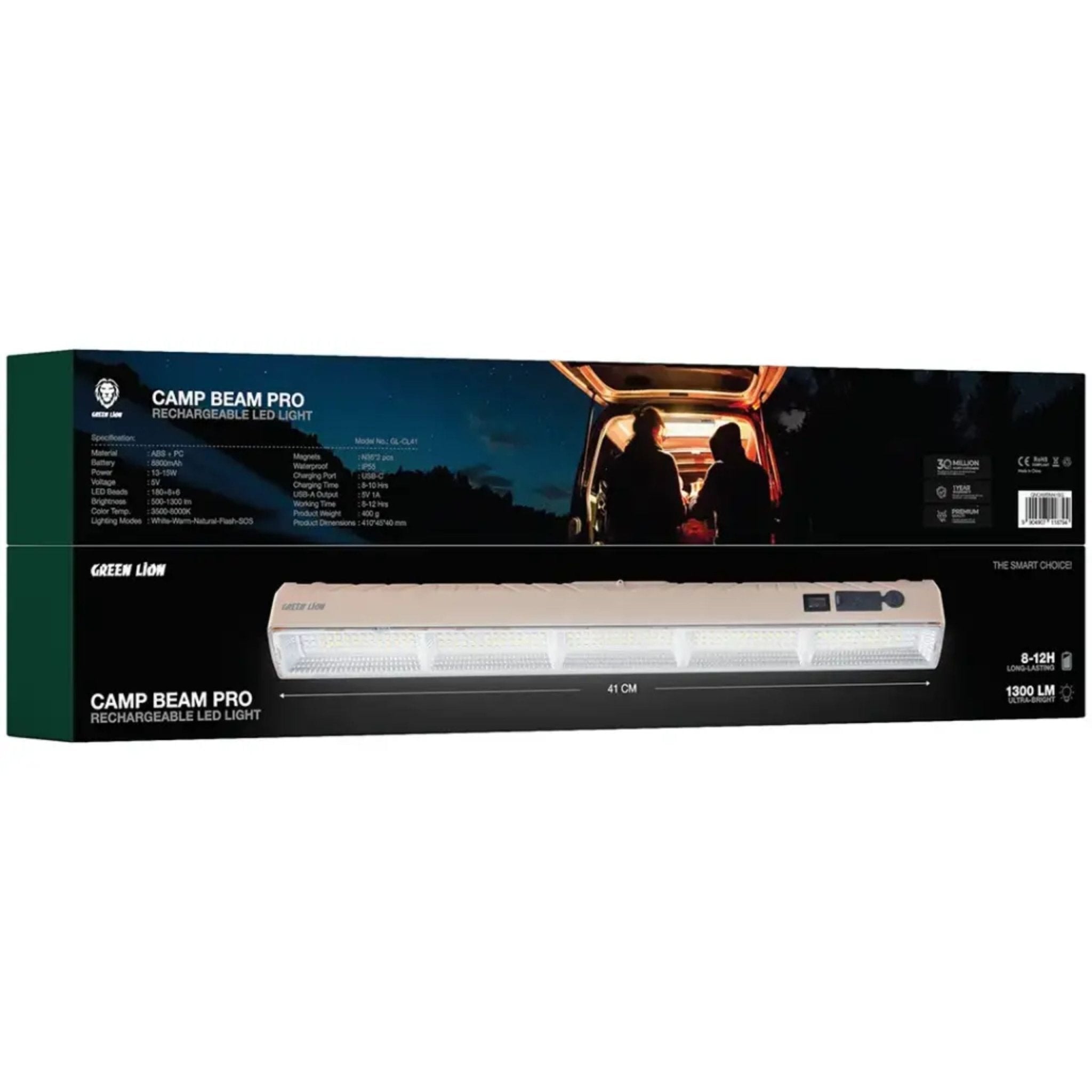 Green Lion Camp Beam Pro Rechargeable LED Light - Beige