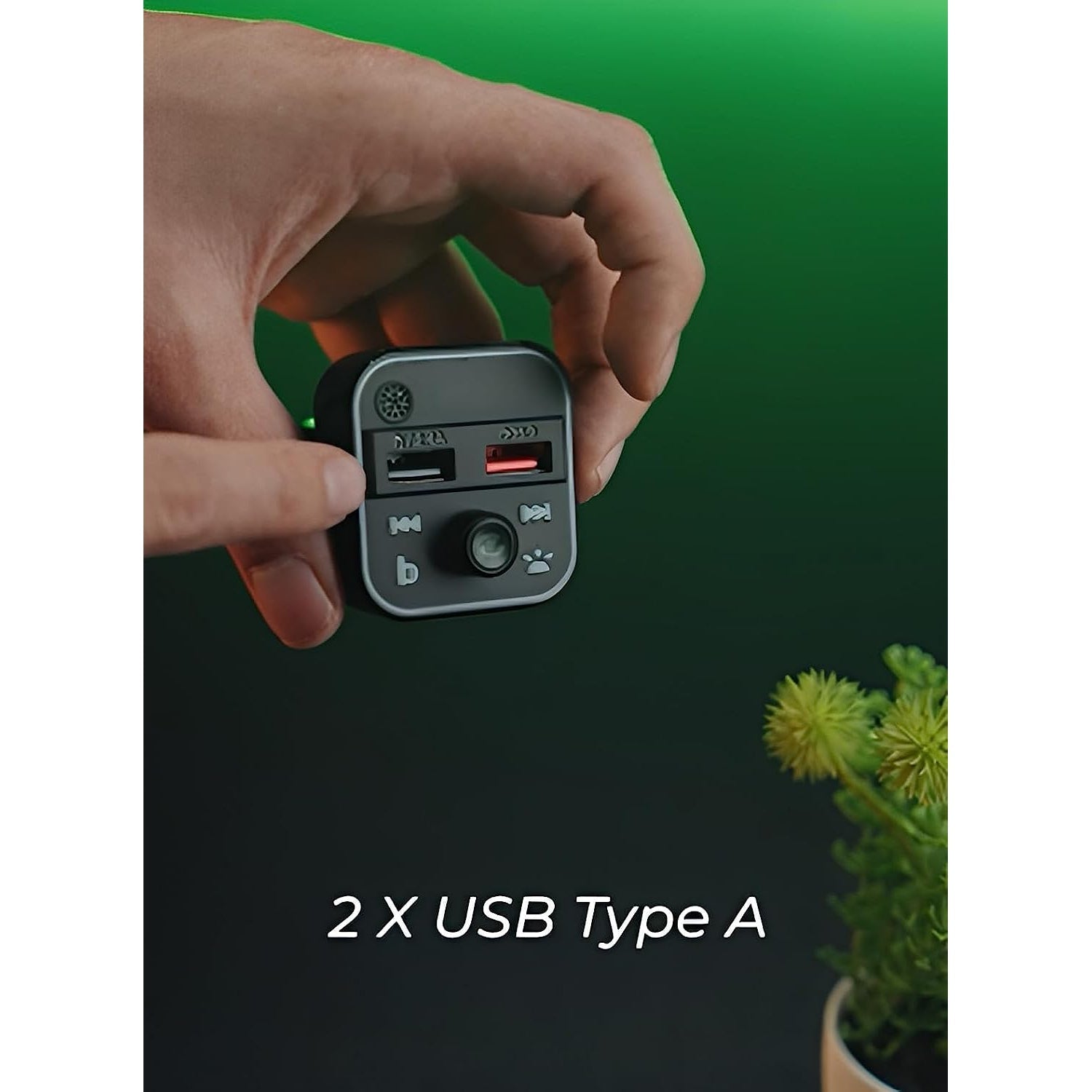 Green Lion Car FM Transmitter Kit 30W - Black