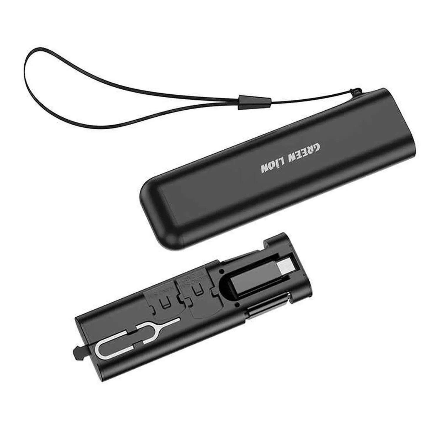 Green Lion Data Cable Storage Box 60W - Black