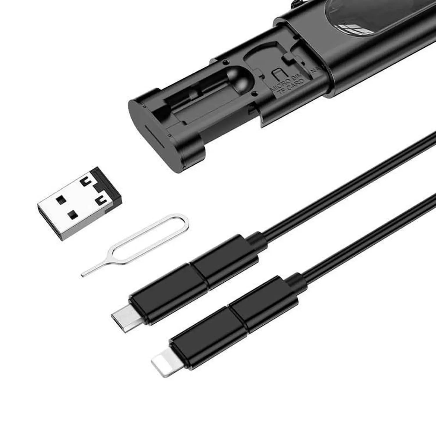 Green Lion Data Cable Storage Box 60W - Black