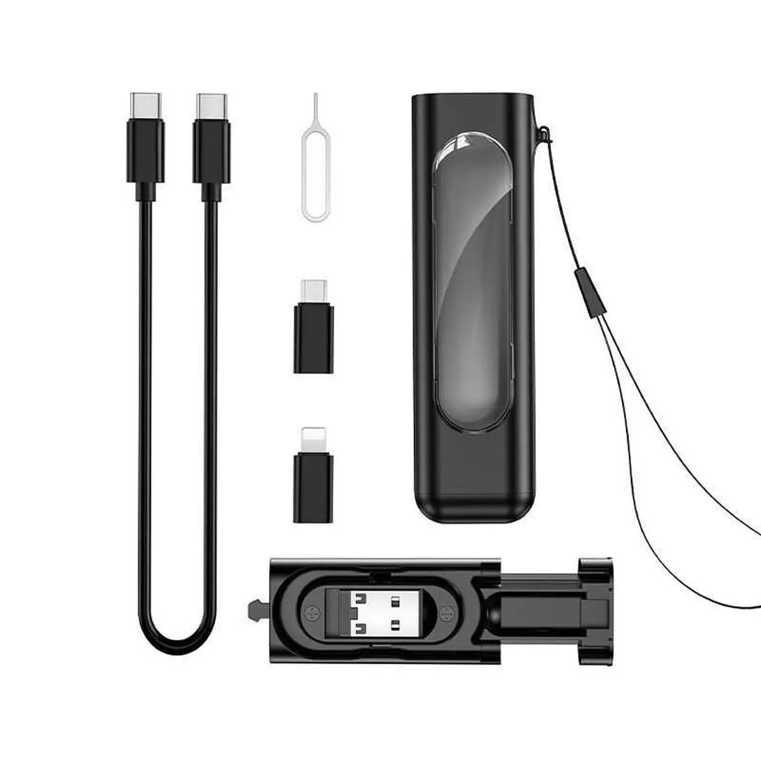 Green Lion Data Cable Storage Box 60W - Black