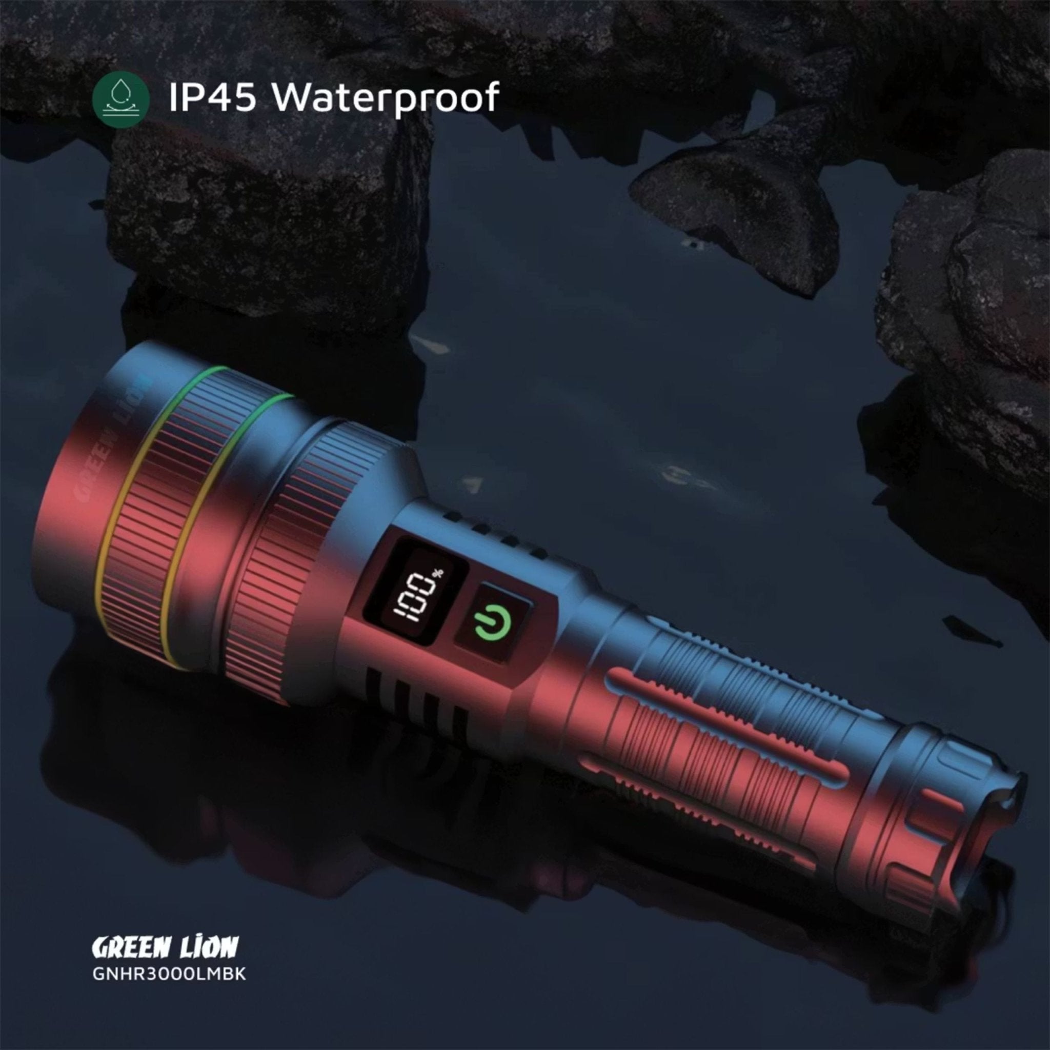 Green Lion Hyper Ray Pro LED Torch - Black