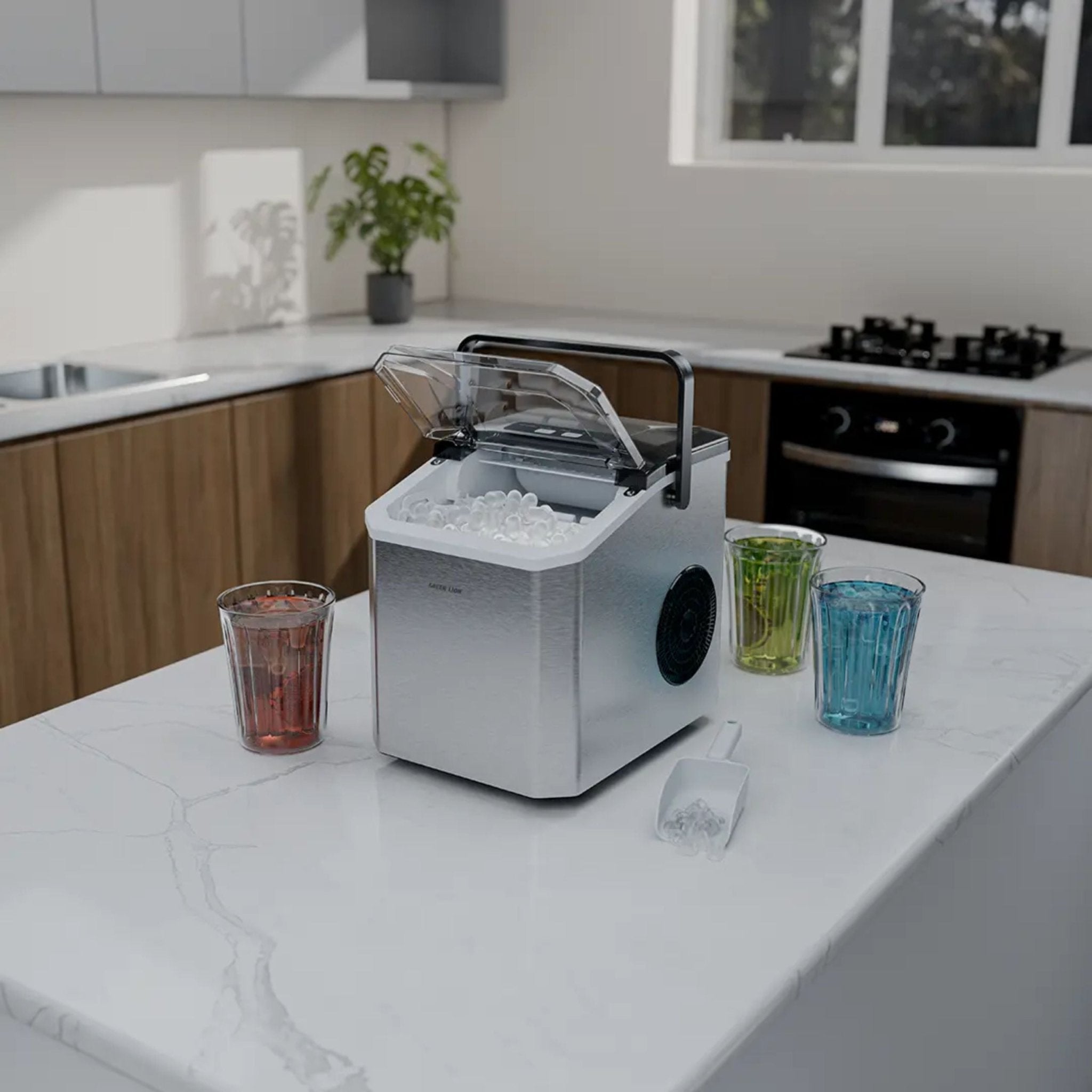Green Lion Instant Ice Maker, 1.5 Liter Capacity - Grey
