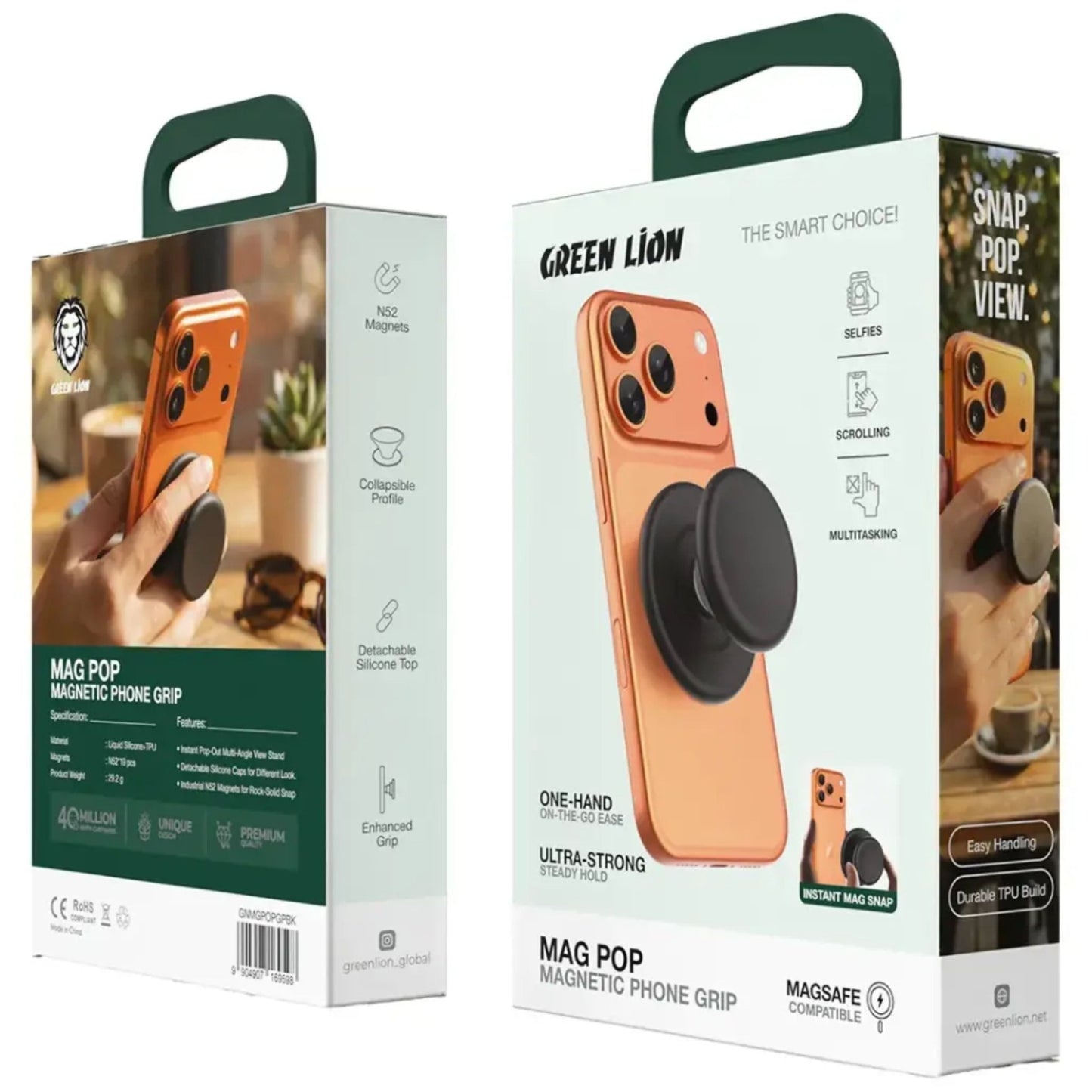 Green Lion Mag Pop Magnetic Phone Grip