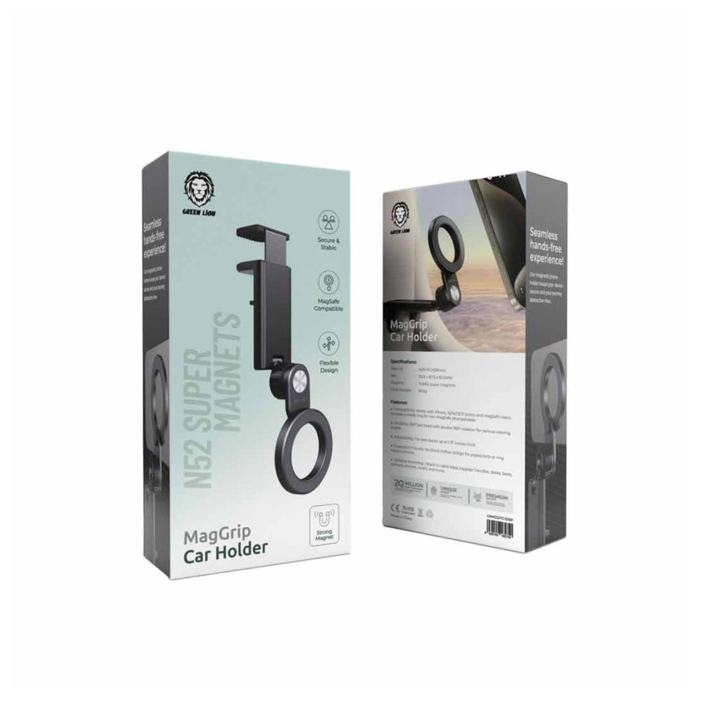 Green Lion MagGrip Car Holder - Black