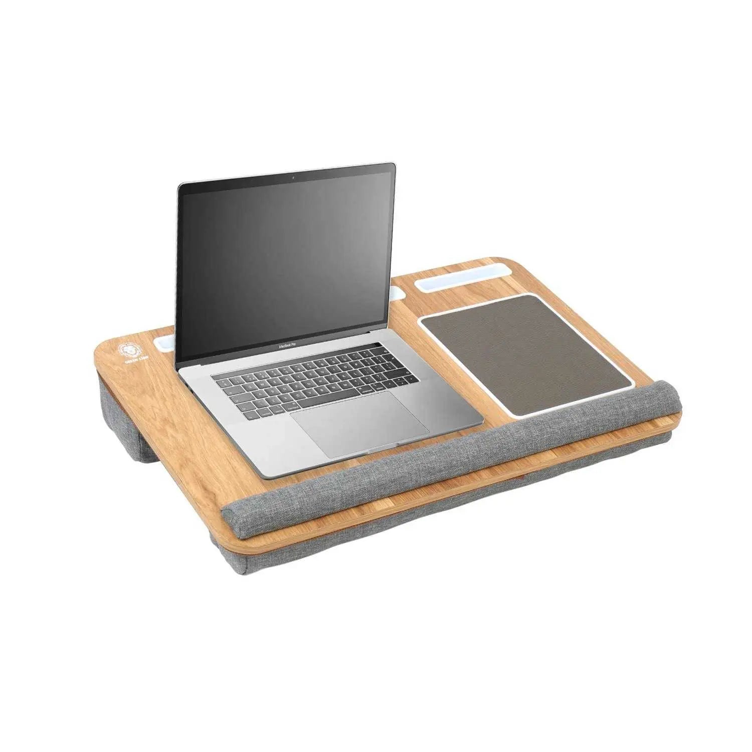 Green Lion Portable Lap Desk With Carry Strap Dual Cushion Grey