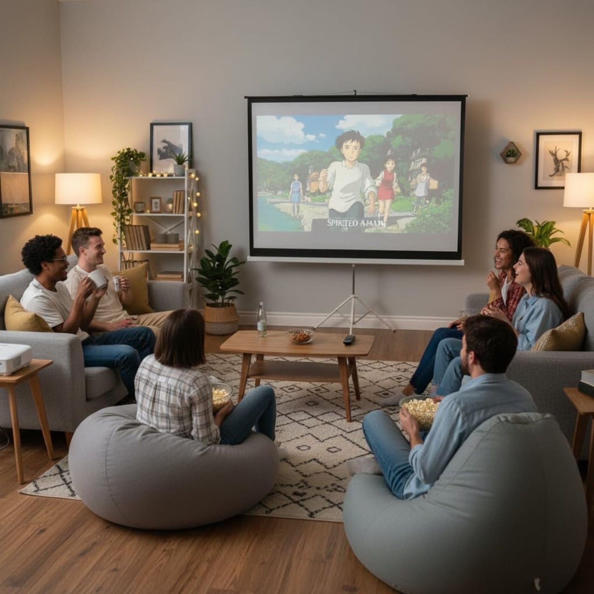 Green Lion Projector Tripod Screen 120" - White