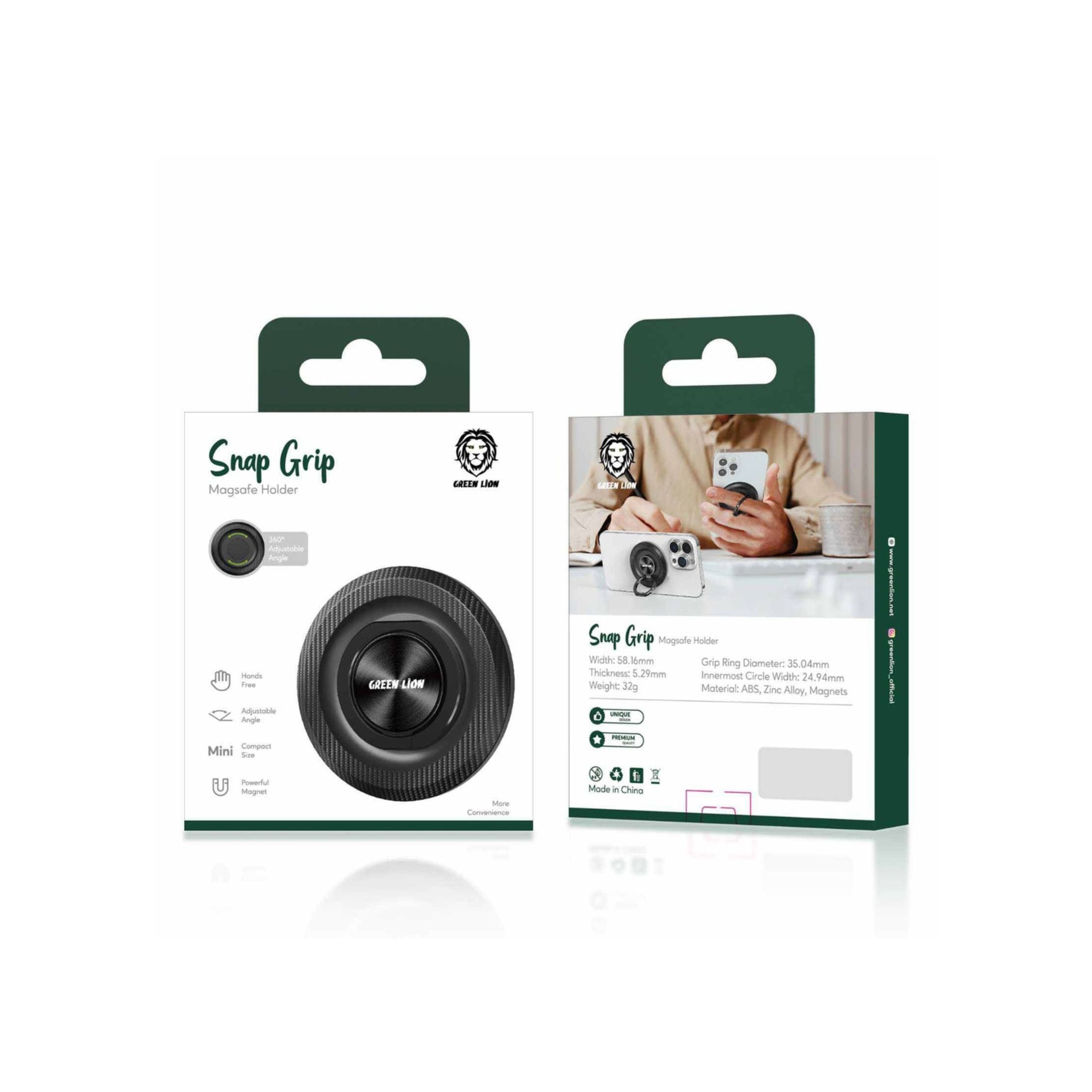 Green Lion Snap Grip Magsafe Holder