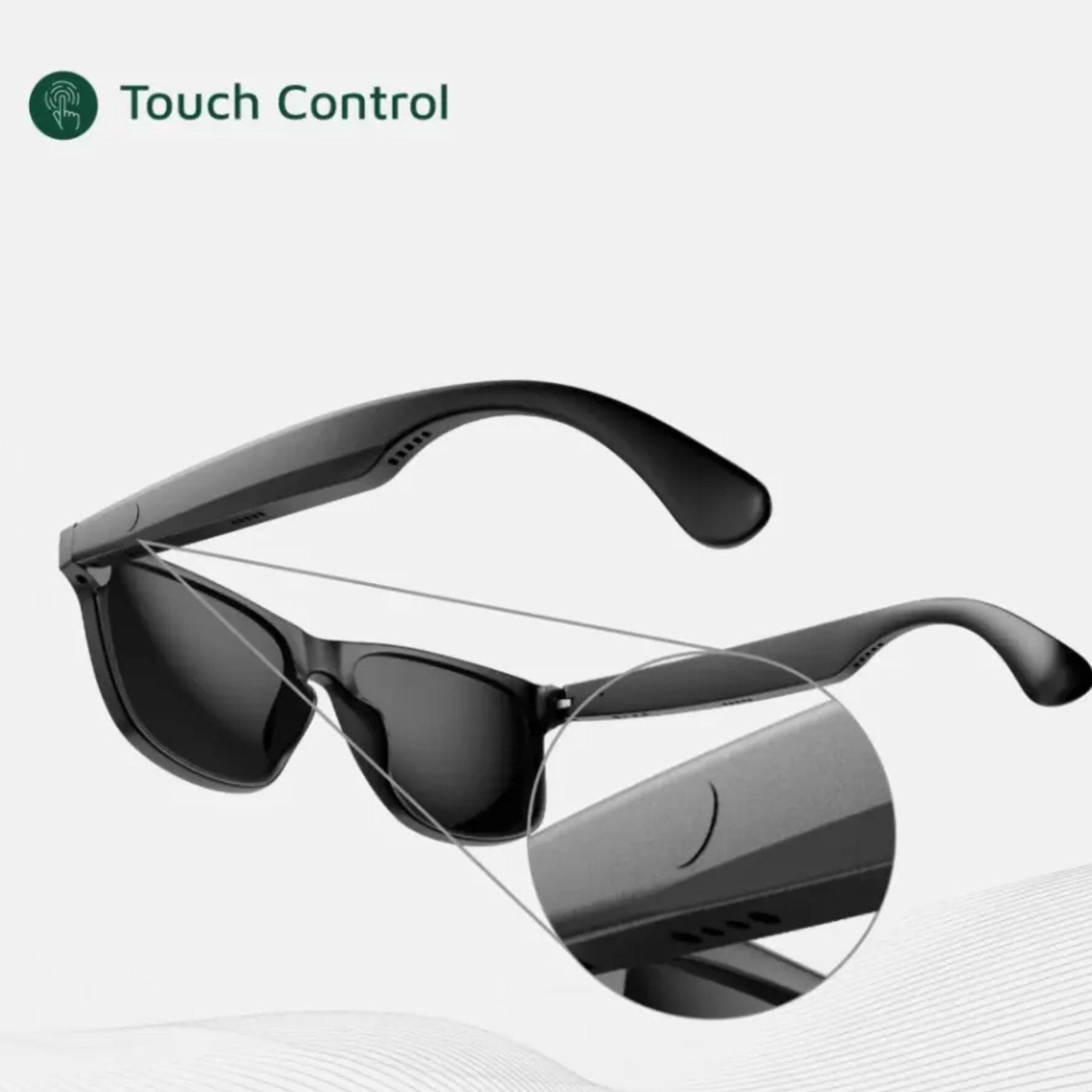 Green Lion Sydney UV400 Protection Smart Glasses - Black