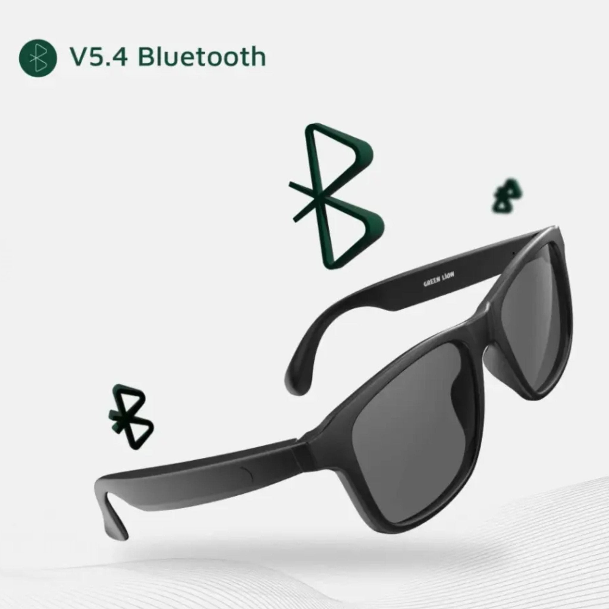 Green Lion Sydney UV400 Protection Smart Glasses - Black