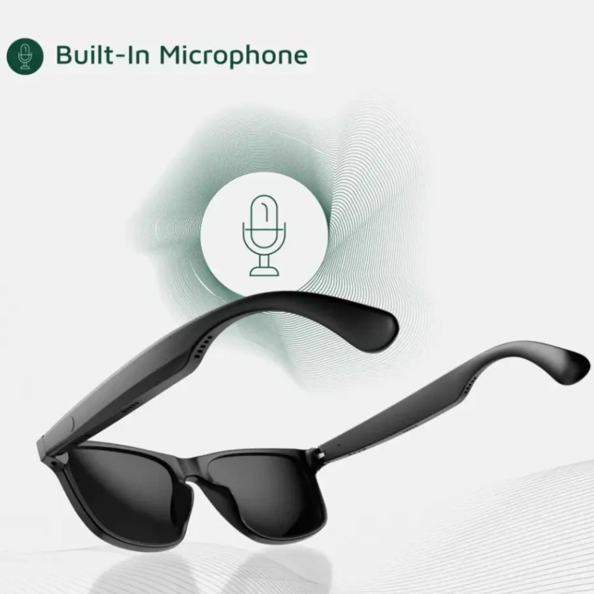 Green Lion Sydney UV400 Protection Smart Glasses - Black
