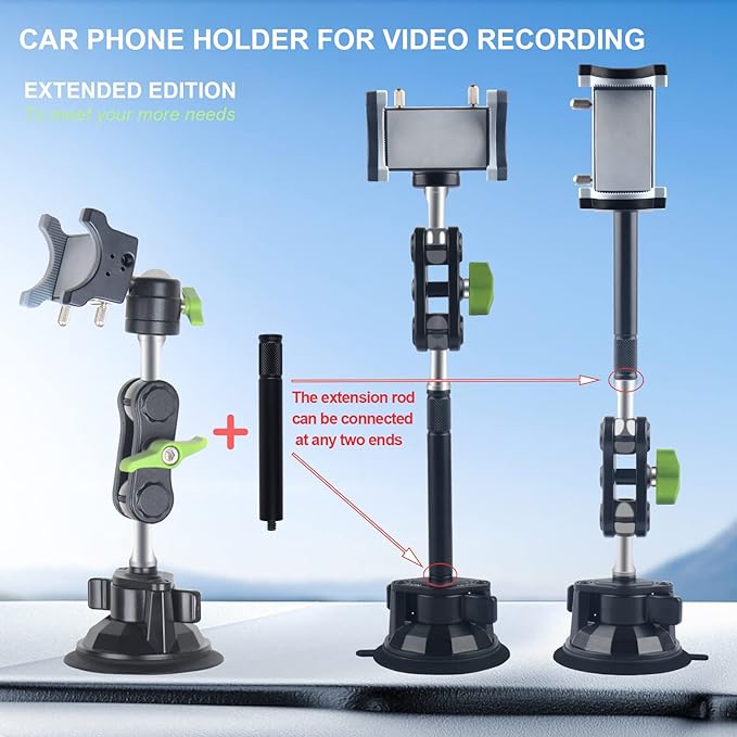 Green Lion Ultimate Holder Pro With Suction Cup Mount - Black