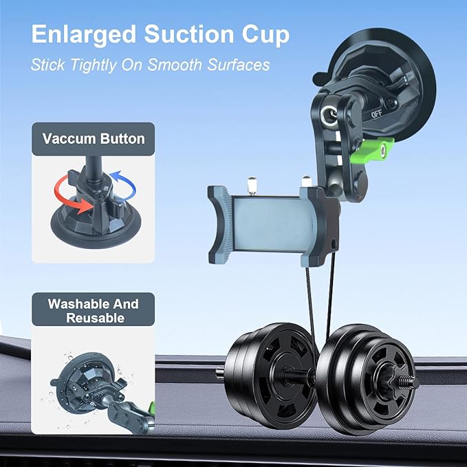 Green Lion Ultimate Phone Holder With Suction Cup Mount - Black