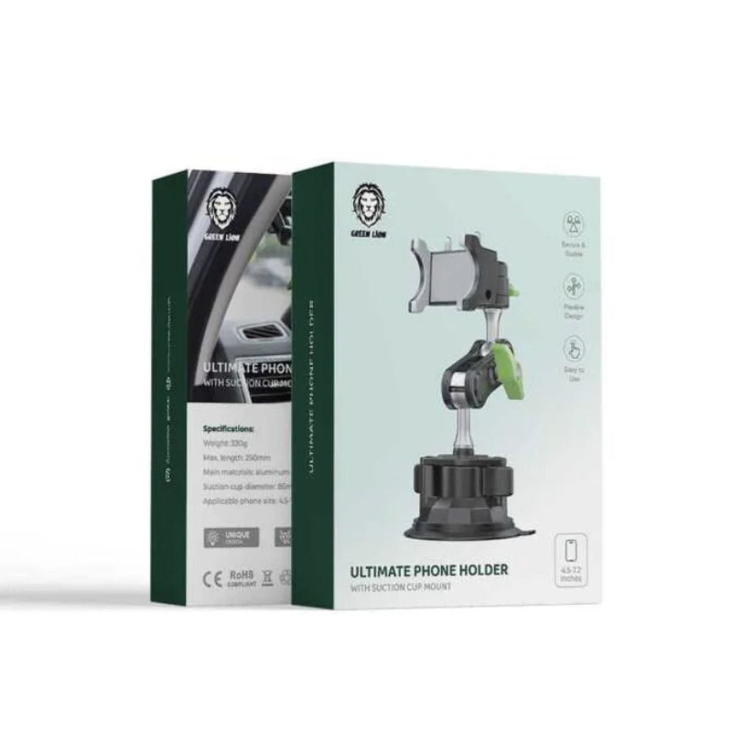 Green Lion Ultimate Tablet Holder With Suction Cup Mount - Black