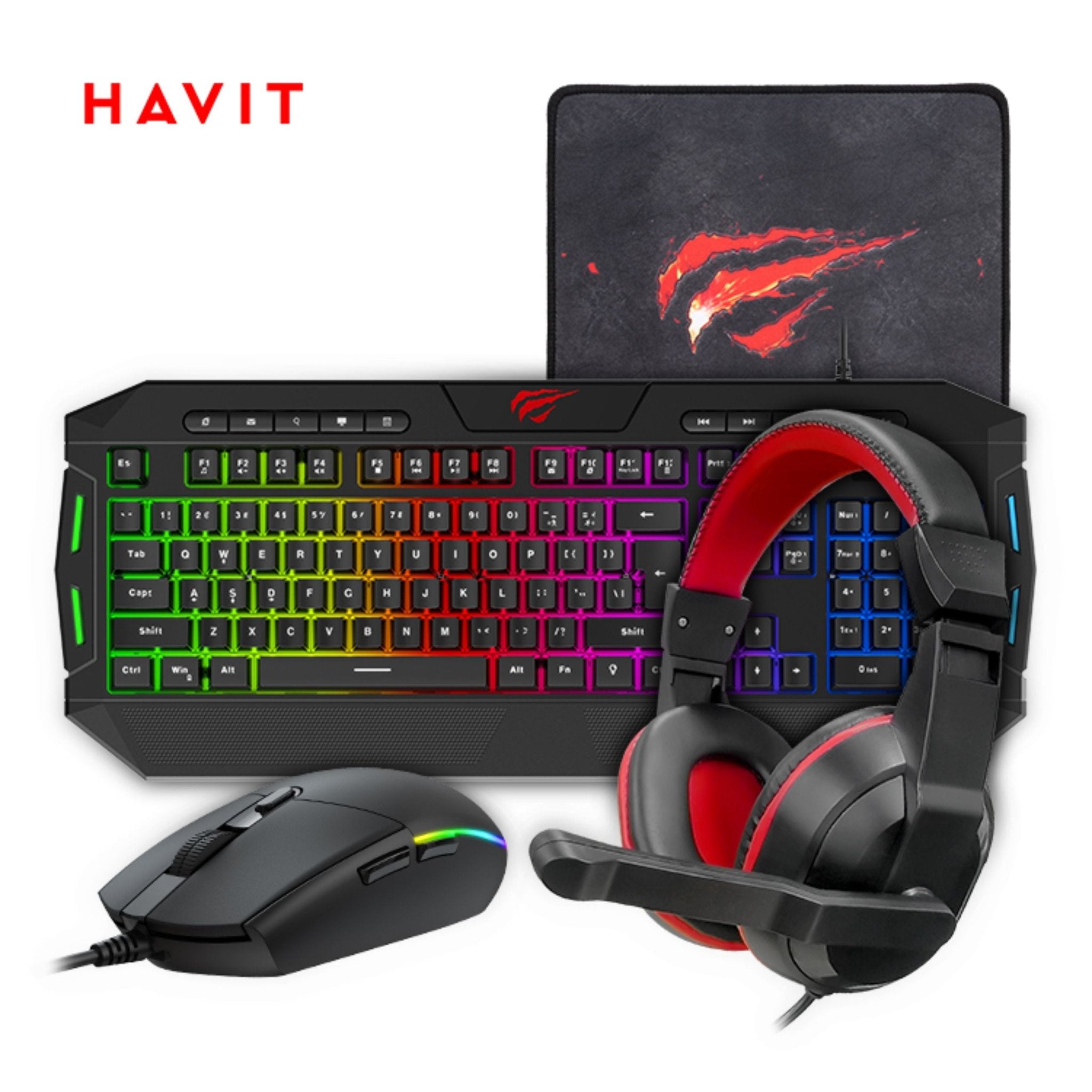 HAVIT KB501CM 4NI1 Gaming Combo - Black