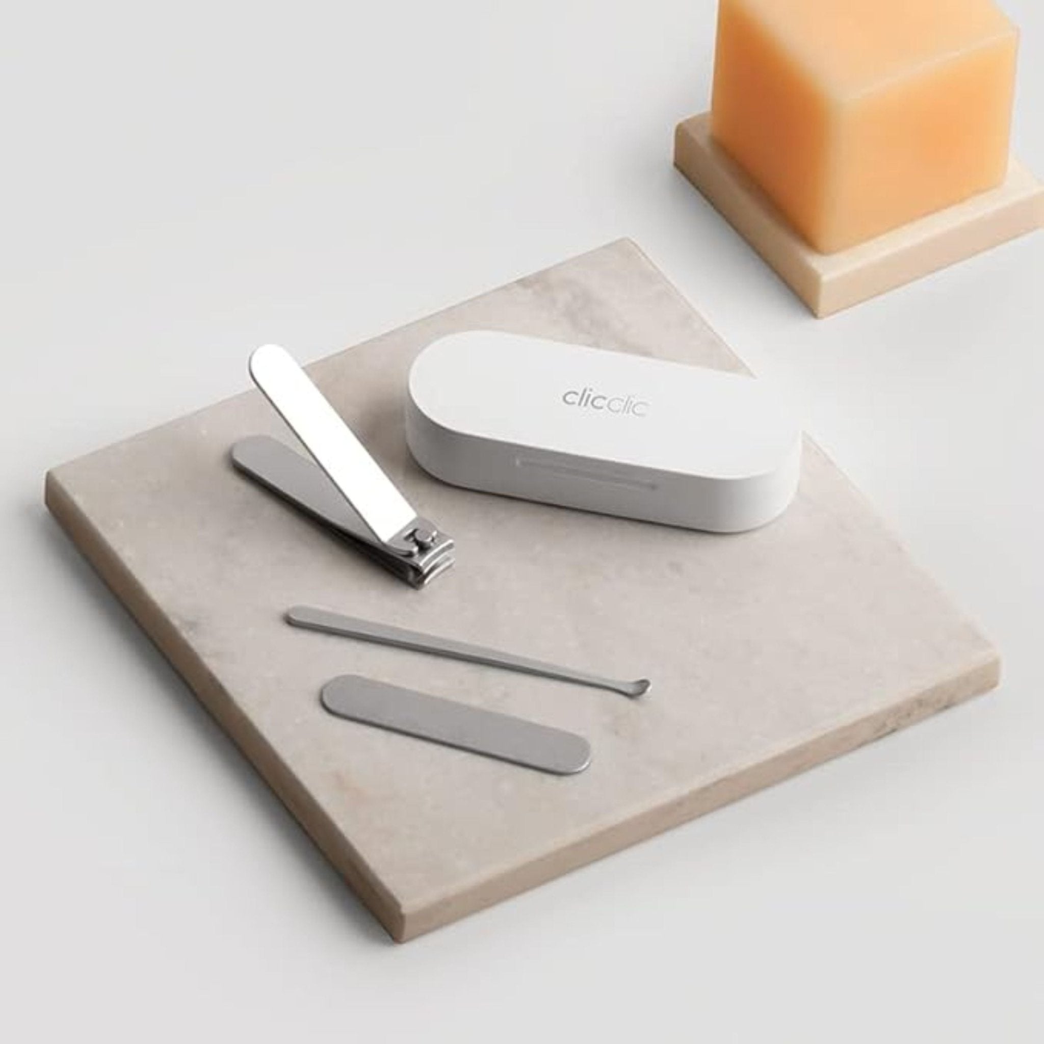 HOTO Clicclic Three-piece Nail Clipper - White