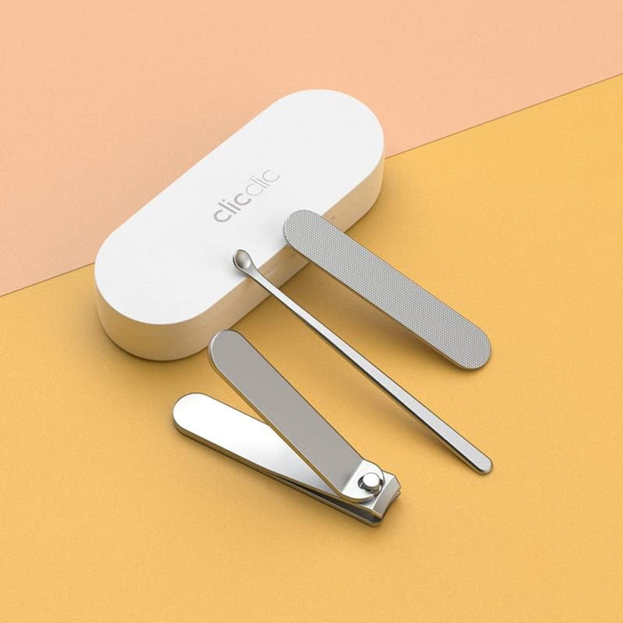 HOTO Clicclic Three-piece Nail Clipper - White