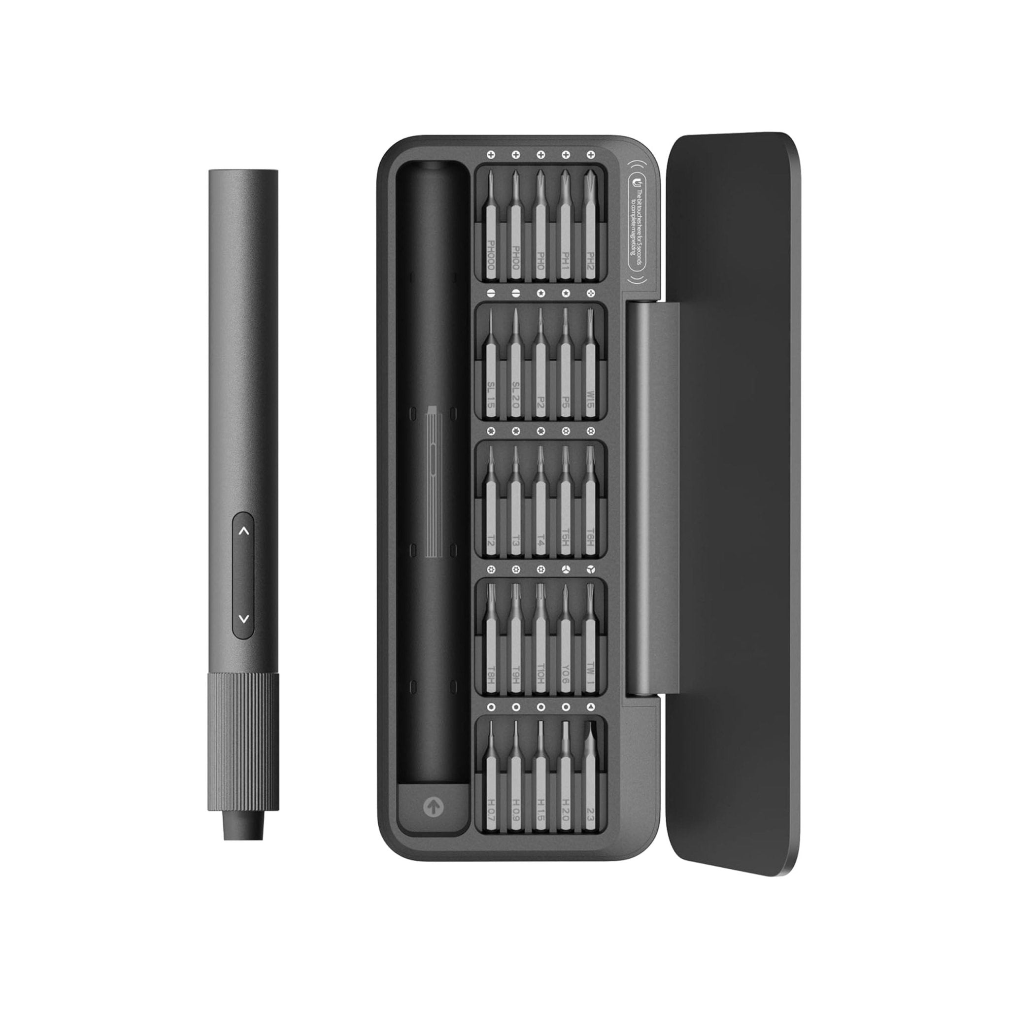 HOTO Electric Precision Screwdriver + 25 Bit Set - Grey