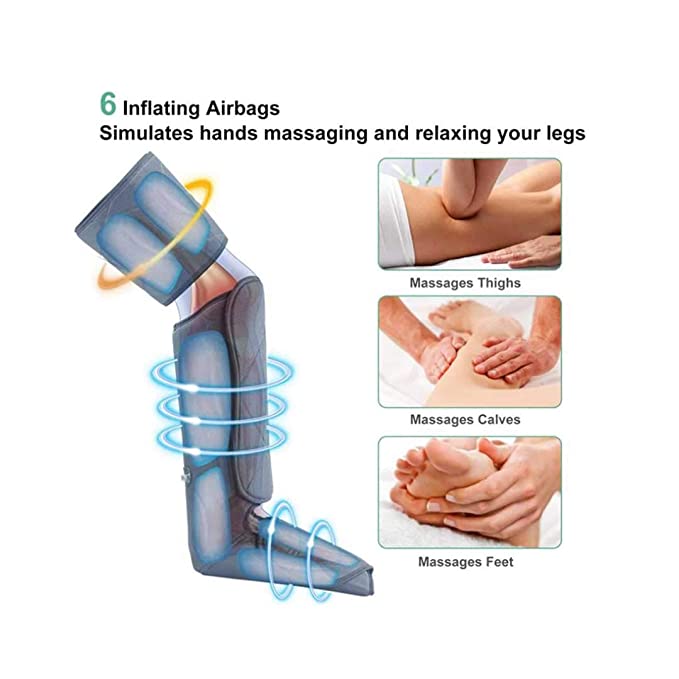 Intelligent Vibration Therapy System Air Compression Warmer Heating Leg Foot Massager