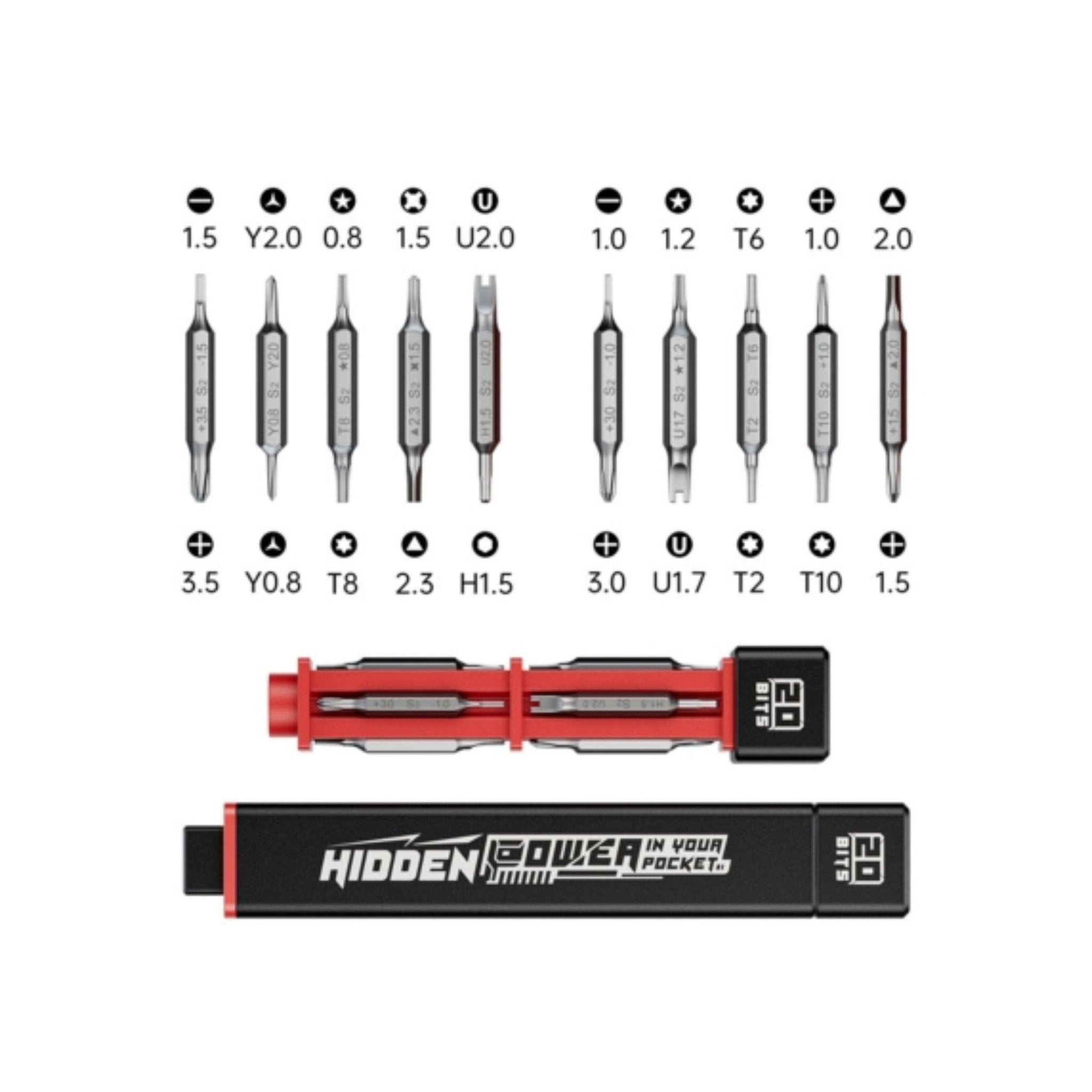 JAKEMY 21 in 1 S-2 Bits Screwdirver JM-8195 - Black