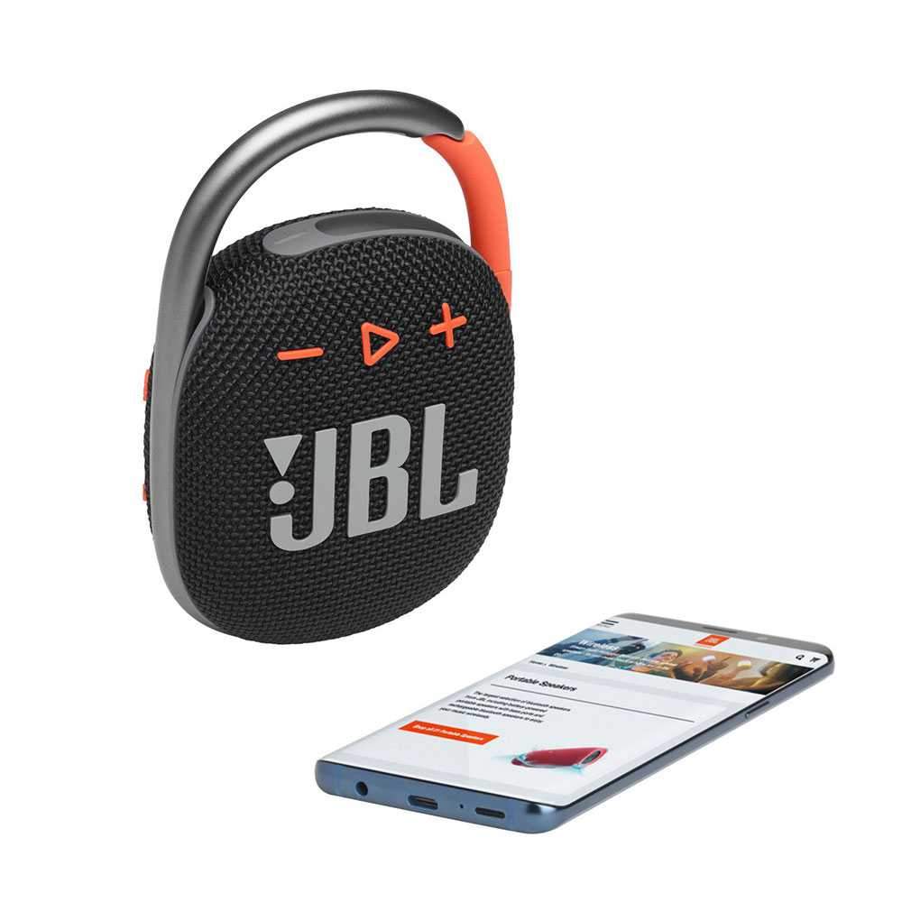 JBL Clip 4 Portable Wireless Speaker - Black / Orange