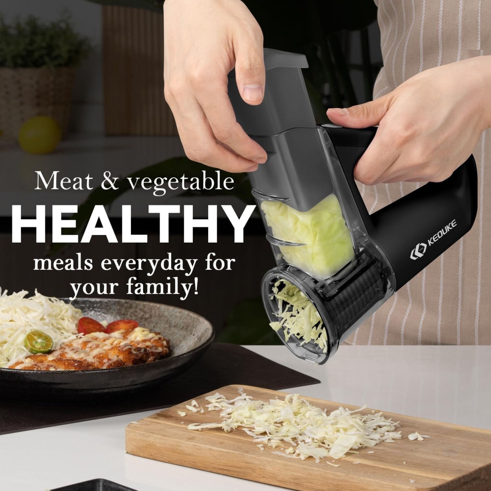KEOUKE Multi - Functional Electric Handheld Food Chopper - Black
