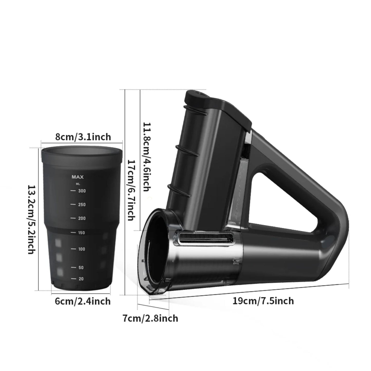 KEOUKE Multi - Functional Electric Handheld Food Chopper - Black